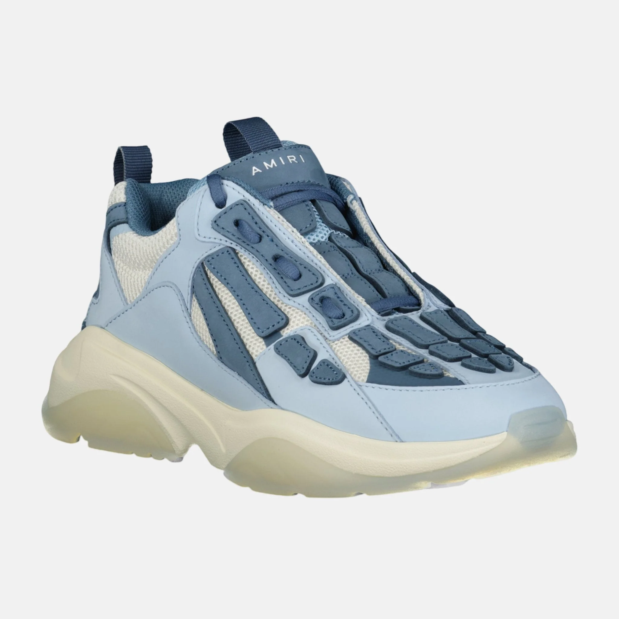 Amiri Bone-Runner Trainers Baby Blue White - Image 2