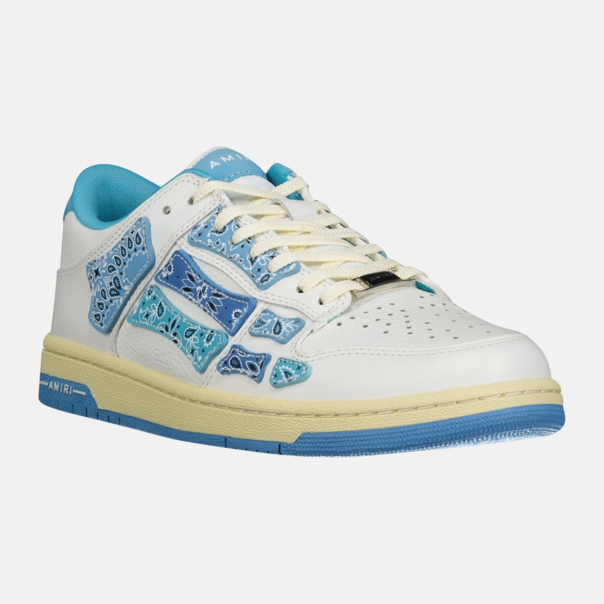 Amiri Skeleton Low Top Bandana Trainers Blue - Image 2