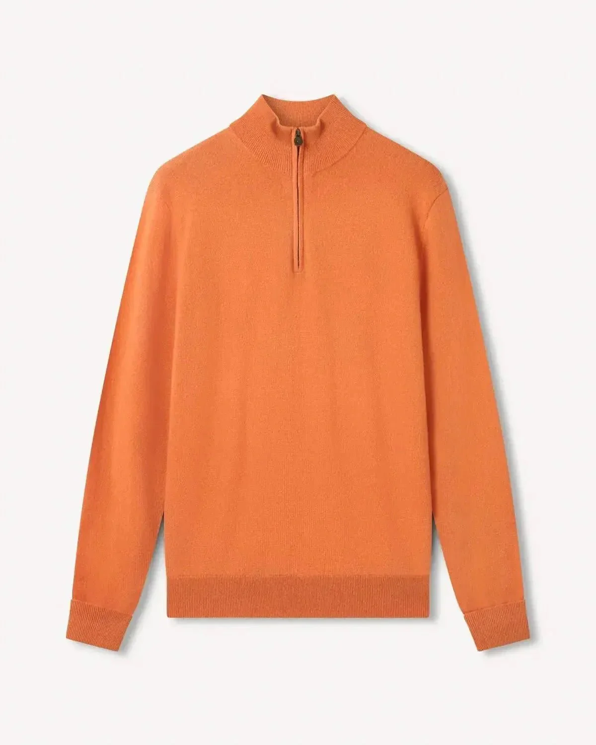 Bernard Weatherill Cashmere Mix 1/4 Zip Knit Burnt Orange
