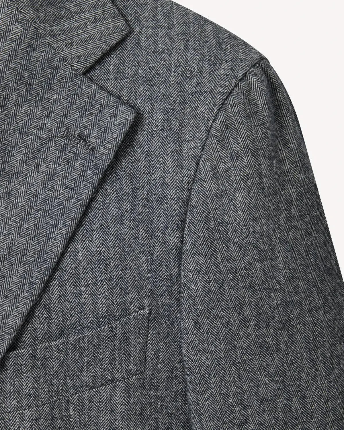 Bernard Weatherill Classic Herringbone Jacket Grey - Image 5