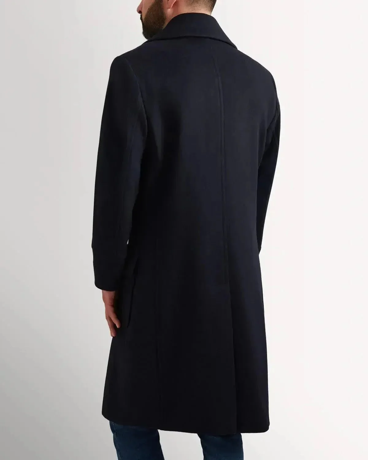 Bernard Weatherill DB Peacoat 3/4 Length Coat Navy - Image 6