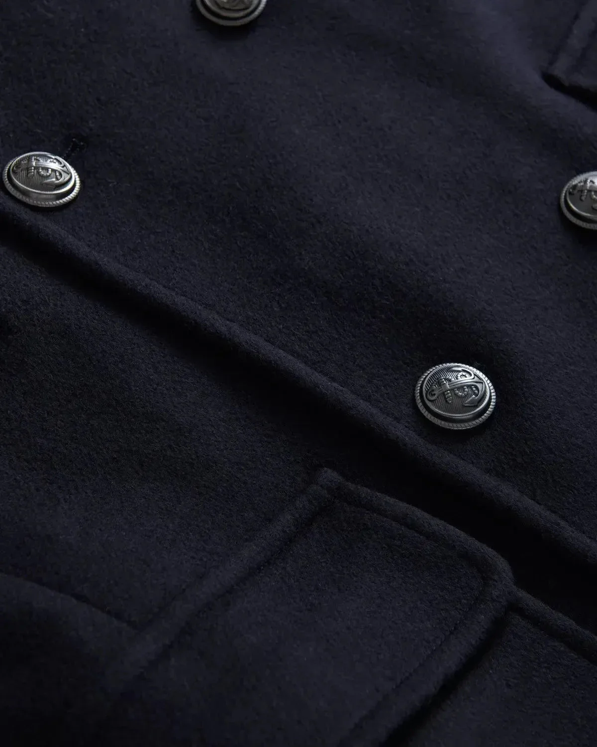 Bernard Weatherill DB Peacoat 3/4 Length Coat Navy - Image 7