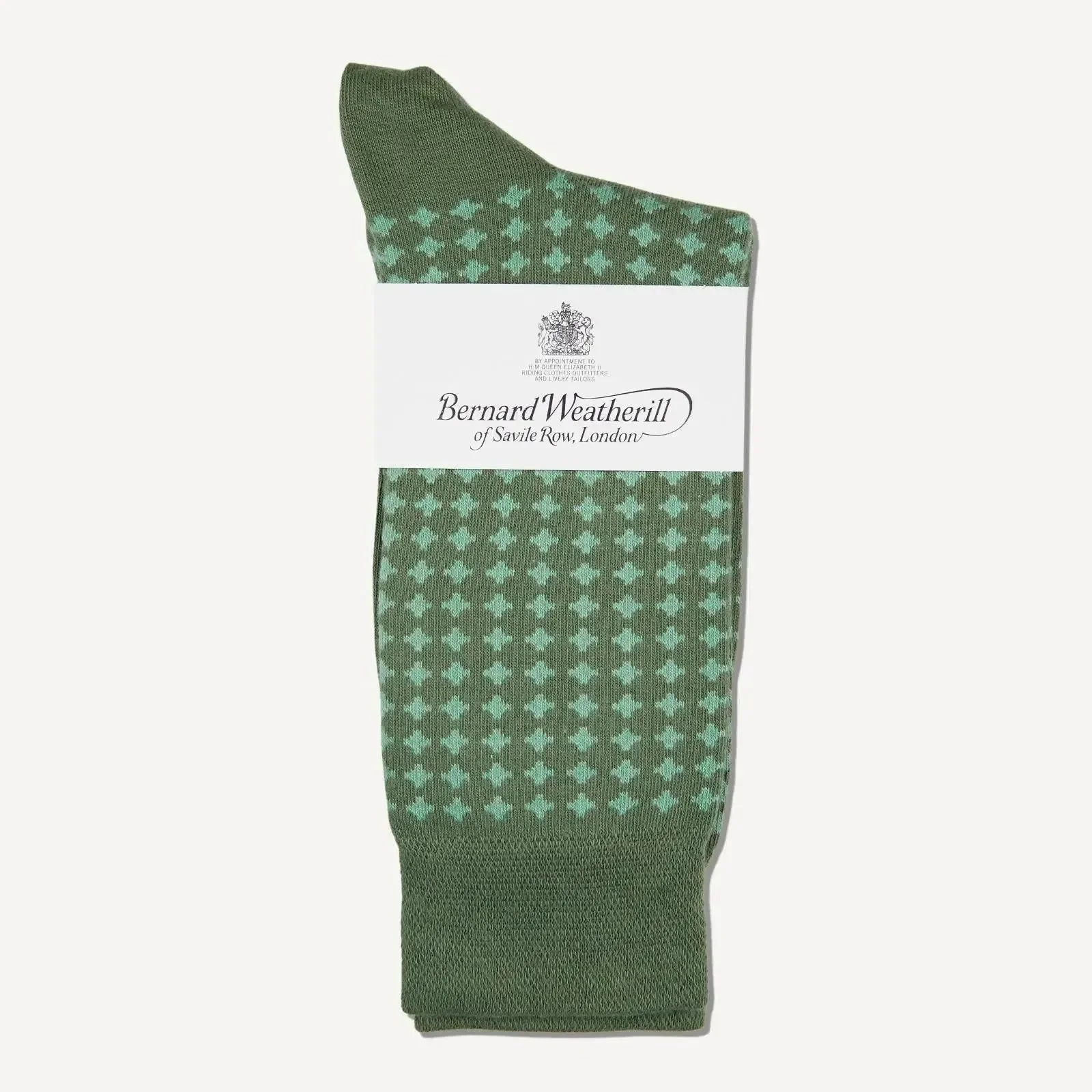 Bernard Weatherill Diamond Socks Bronze Green