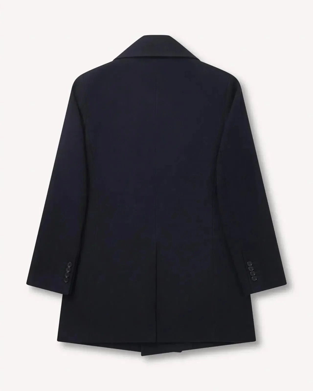 Bernard Weatherill Double Breasted Wool Peacoat Jacket Navy Blue - Image 3