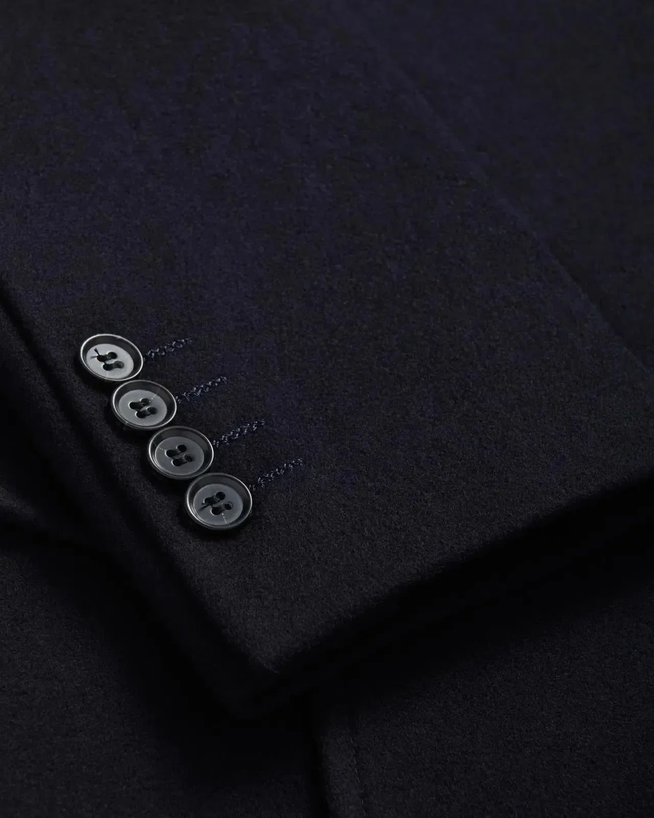 Bernard Weatherill Double Breasted Wool Peacoat Jacket Navy Blue - Image 5