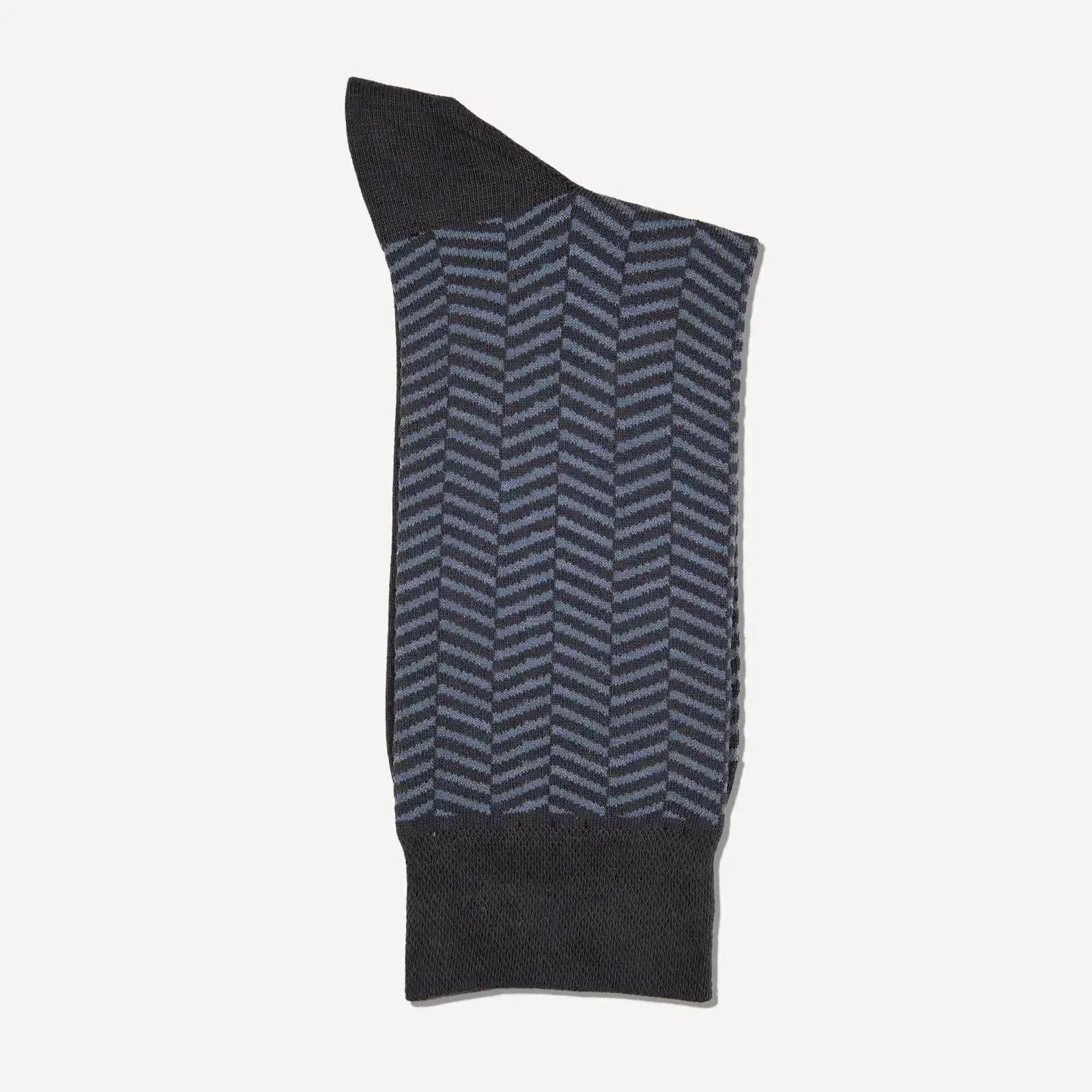 Bernard Weatherill Herringbone Socks Gunmetal Grey - Image 2