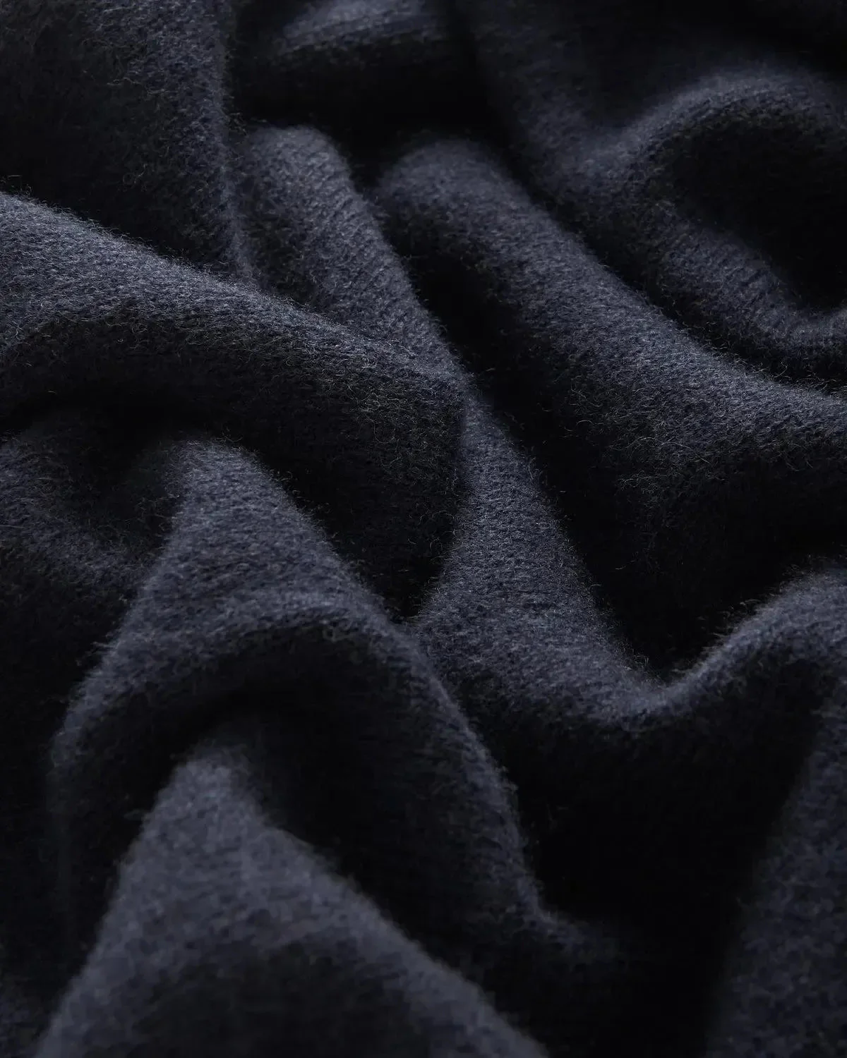 Bernard Weatherill Lambswool Plain Crew Neck Knit Navy - Image 5