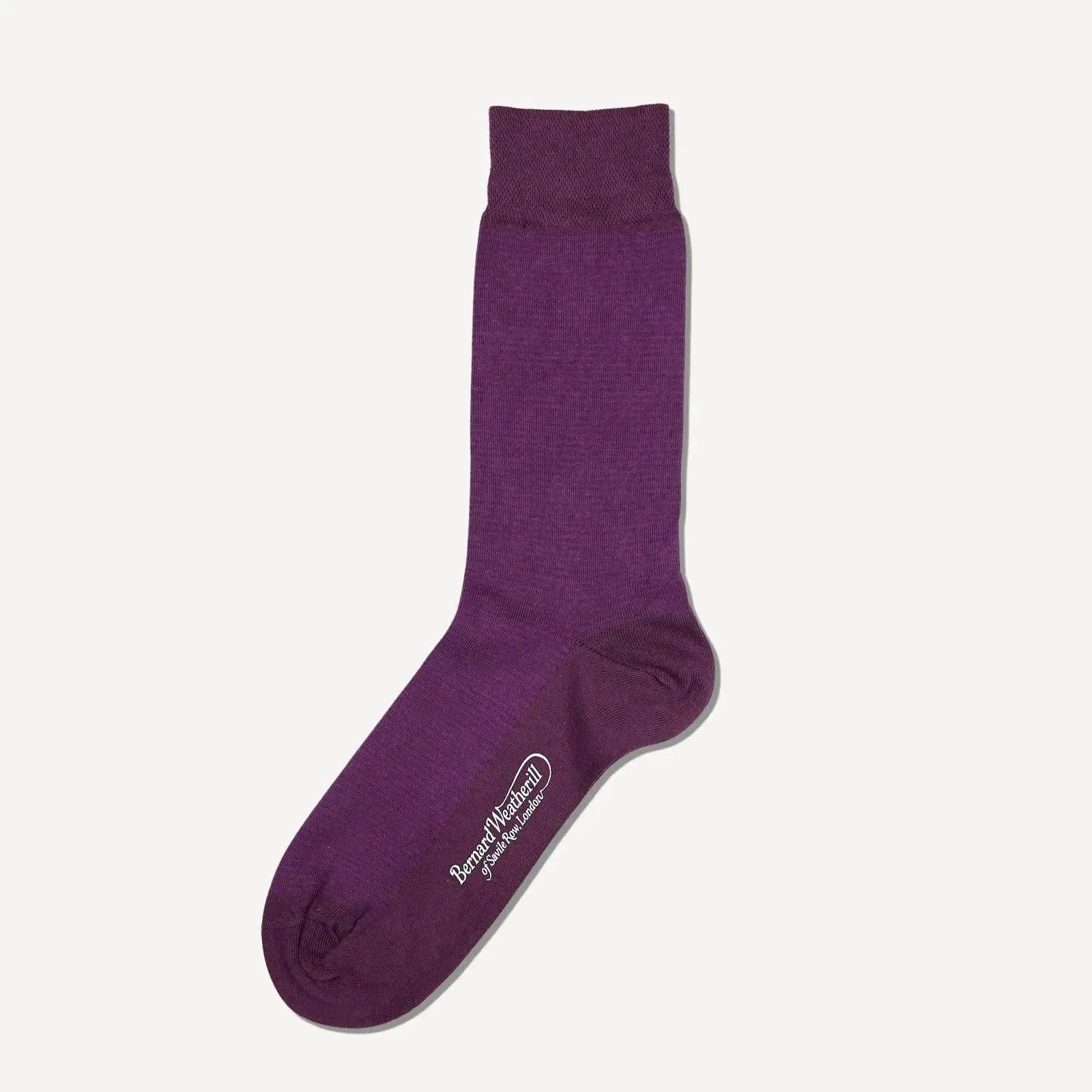 Bernard Weatherill Small Stripe Socks Purple - Image 3