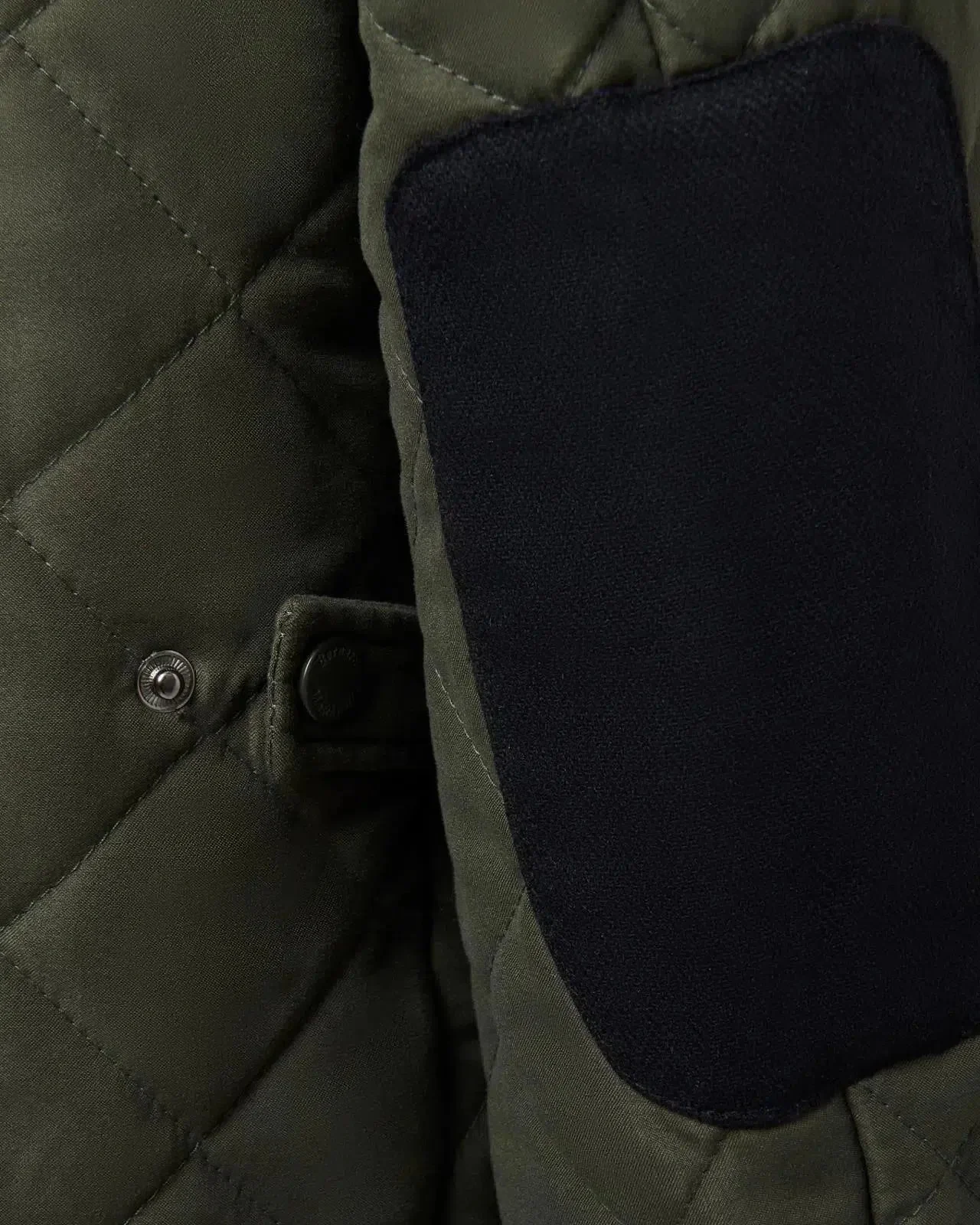 Bernard Weatherill Stand Collar Padded Jacket Khaki Green - Image 4