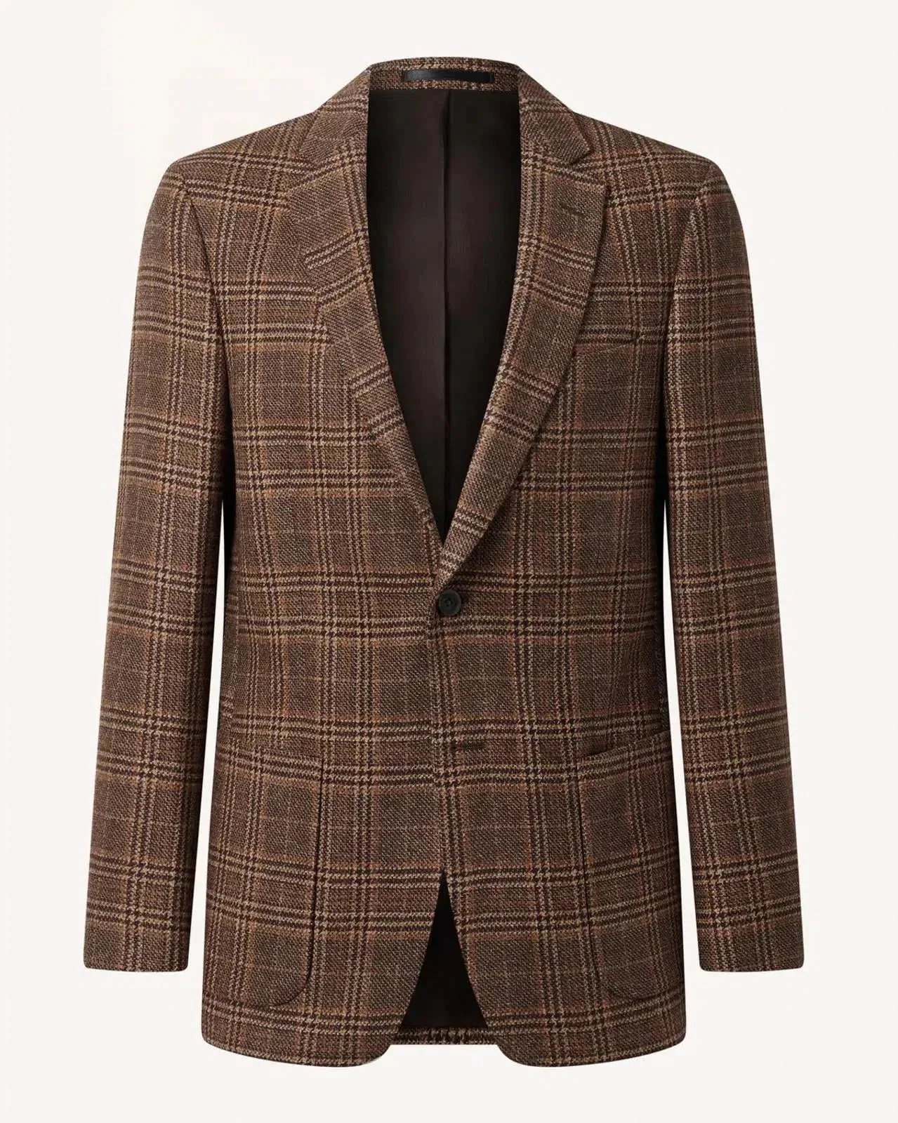 Bernard Weatherill Two Button Window Check Wool Jacket Brown - Image 5