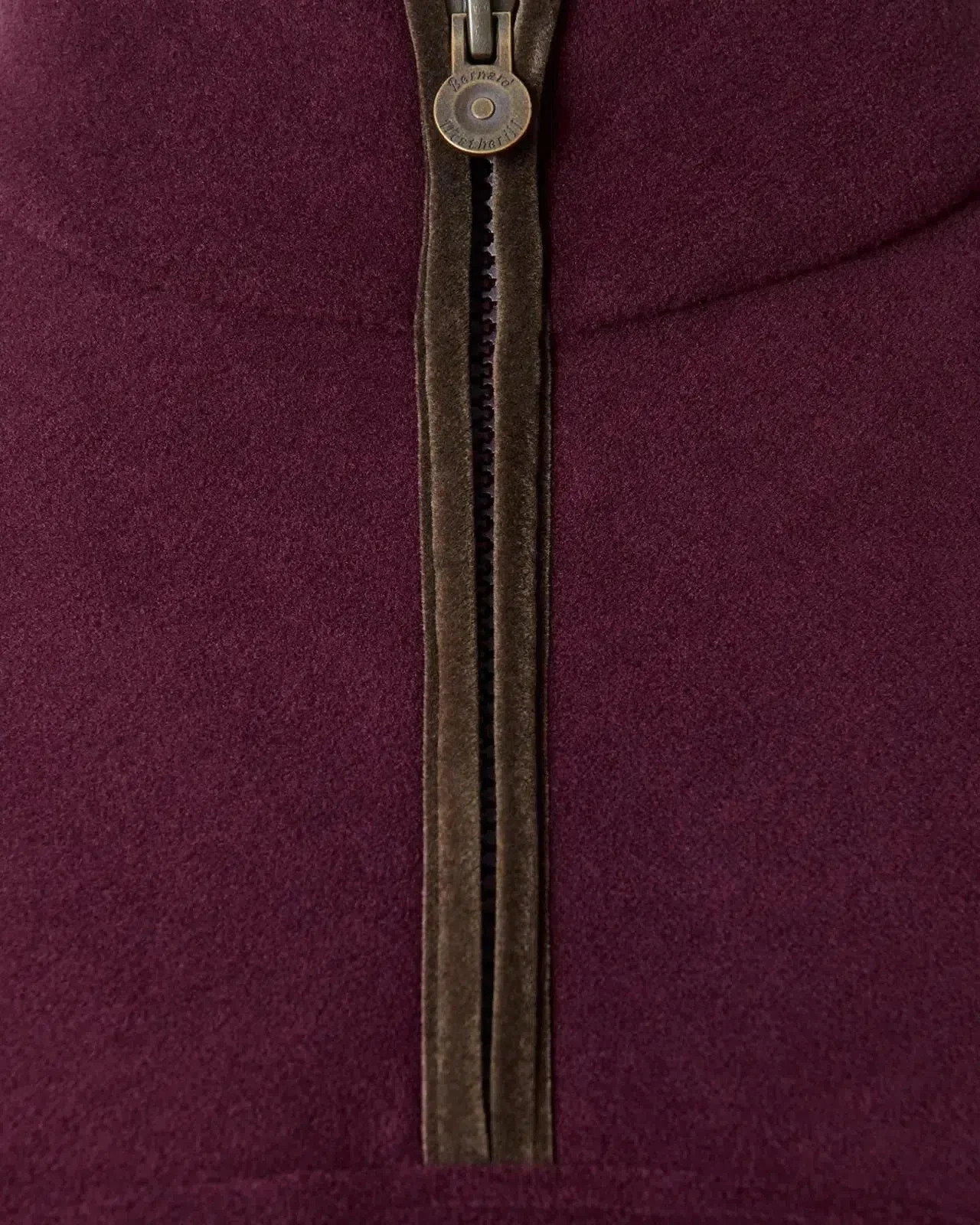 Bernard Weatherill Womens 1/4 Zip Fleece Aubergine - Image 3