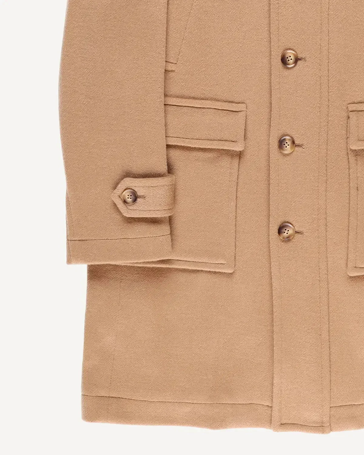 Bernard Weatherill Wool Cashmere Parker Camel - Image 4