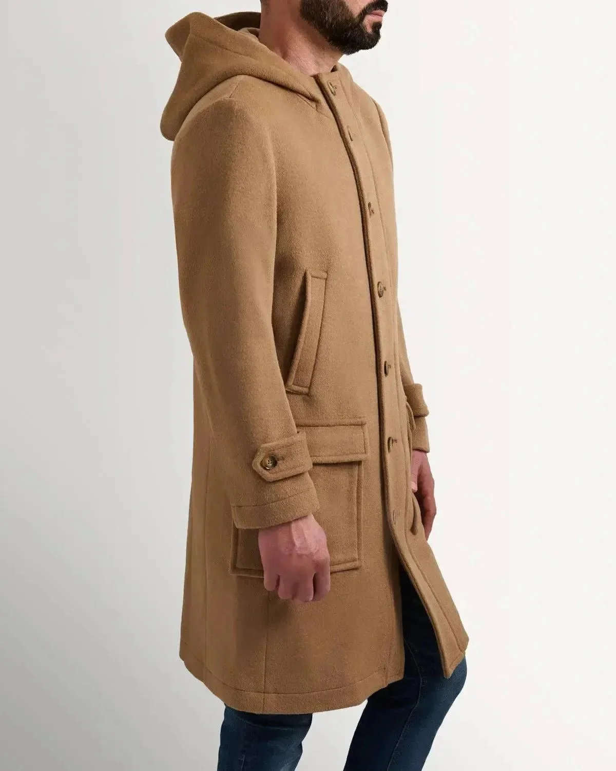Bernard Weatherill Wool Cashmere Parker Camel - Image 5