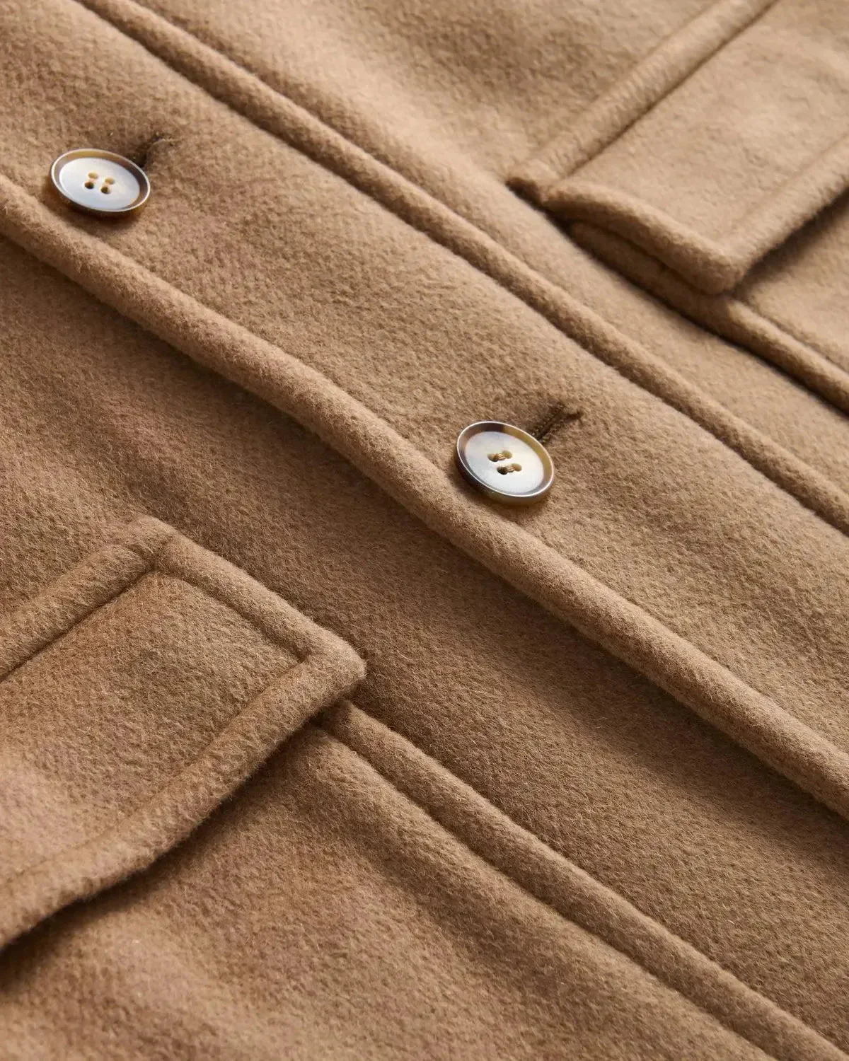 Bernard Weatherill Wool Cashmere Parker Camel - Image 7