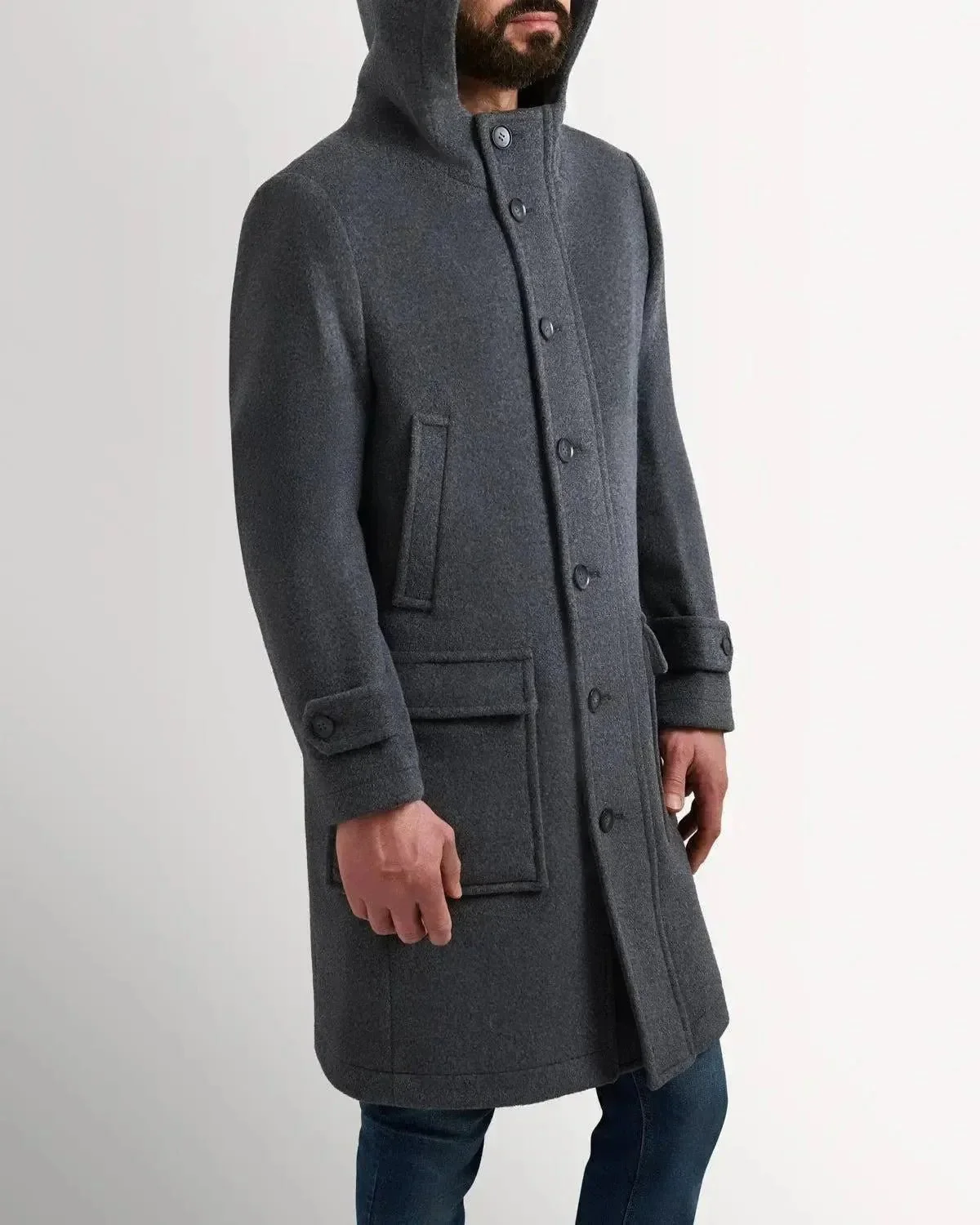Bernard Weatherill Wool Cashmere Parker Grey - Image 5