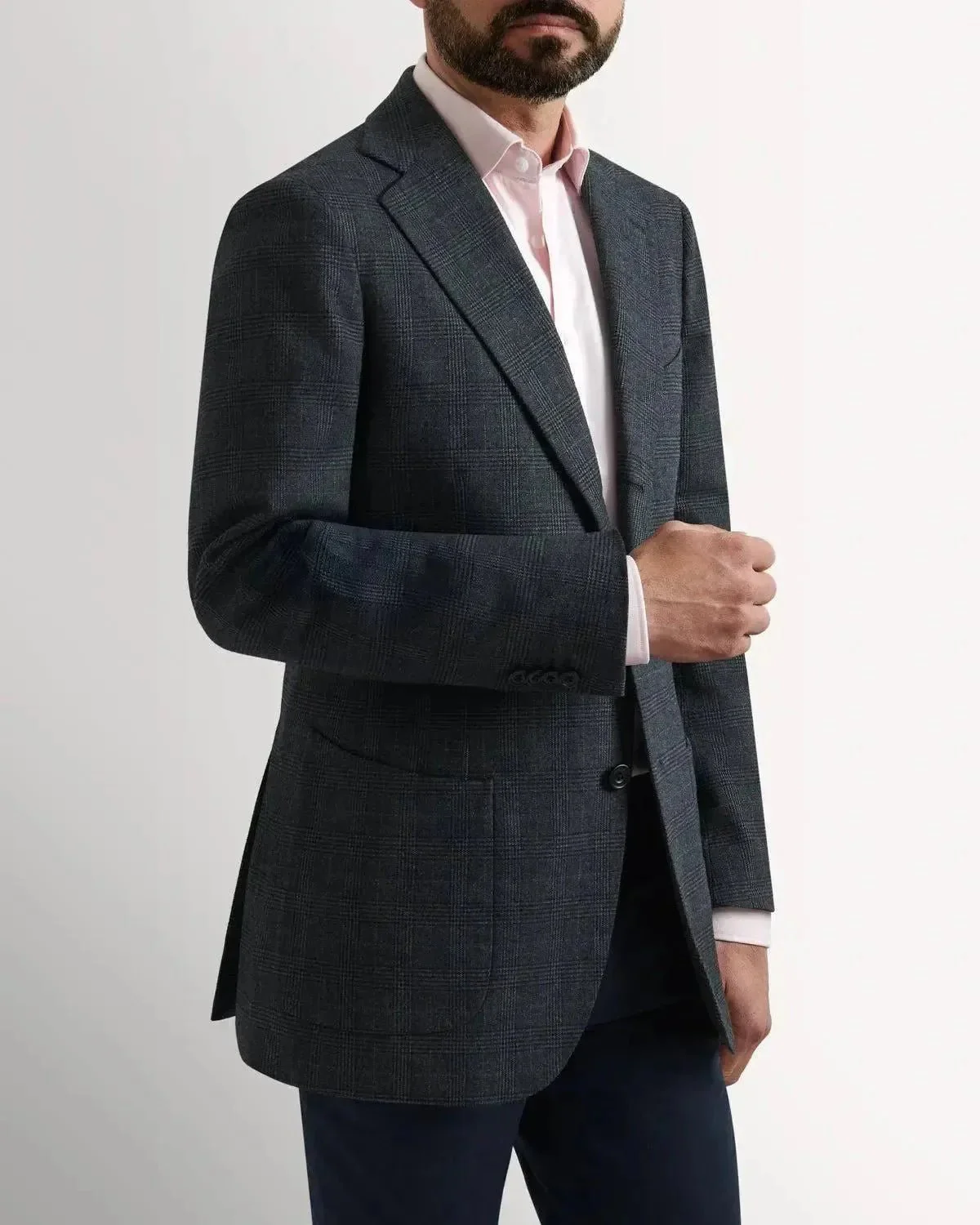 Bernard Weatherill Wool POW Check Jacket Grey - Image 3