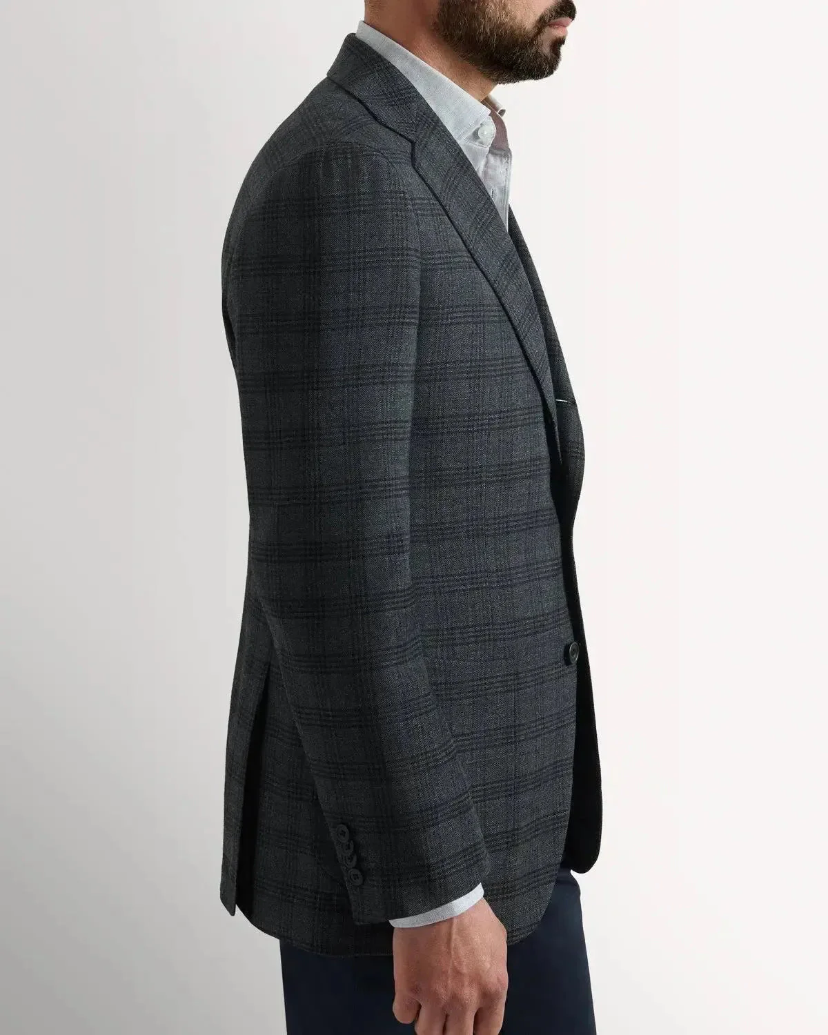 Bernard Weatherill Wool Win Check Jacket Grey - Image 3