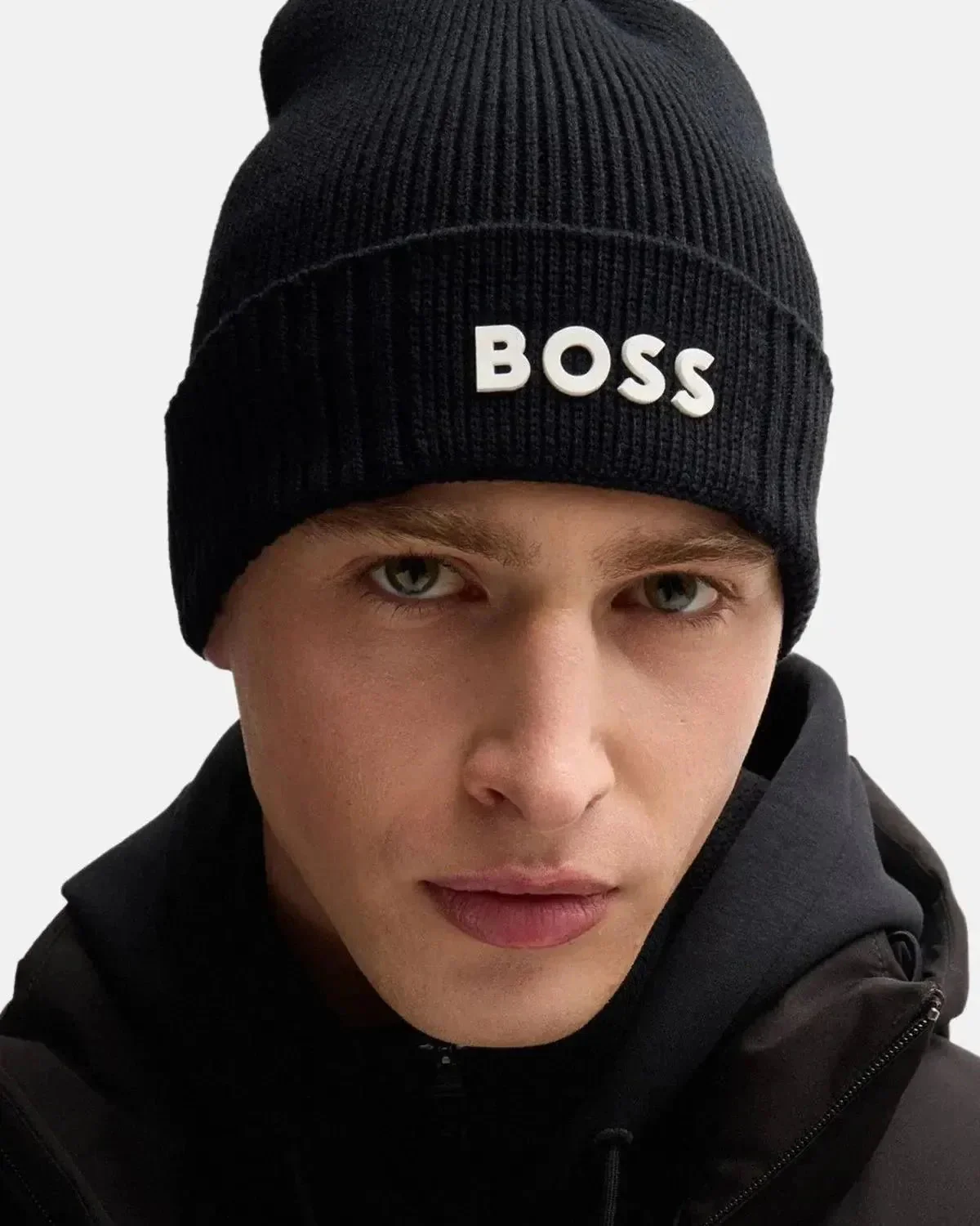 BOSS ASIC-X COTTON WOOL BEANIE DARK BLUE - Image 2