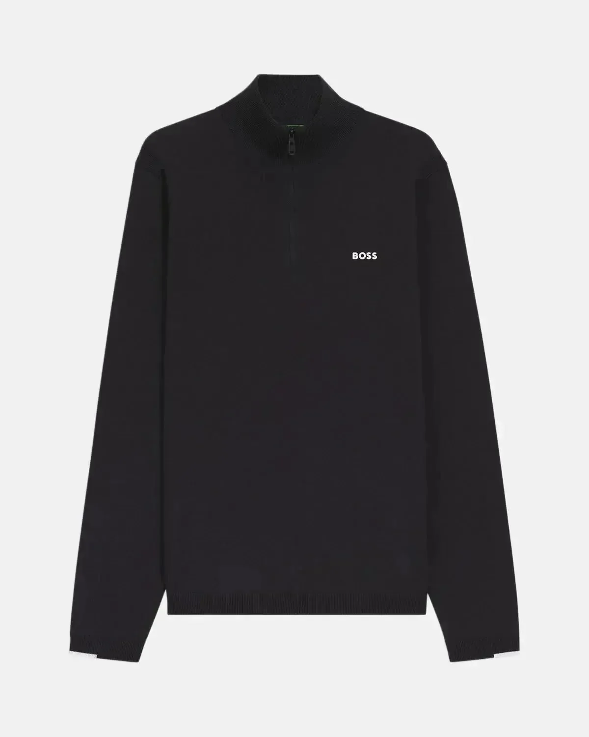BOSS K-EVERX 1/4 ZIP COTTON KNIT DARK BLUE