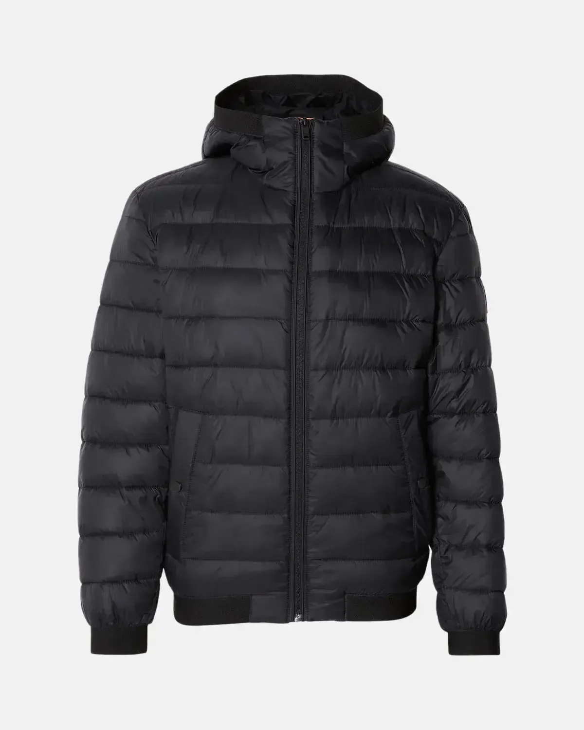 BOSS MENS ODENIS HOODED PUFFER JACKET BLACK