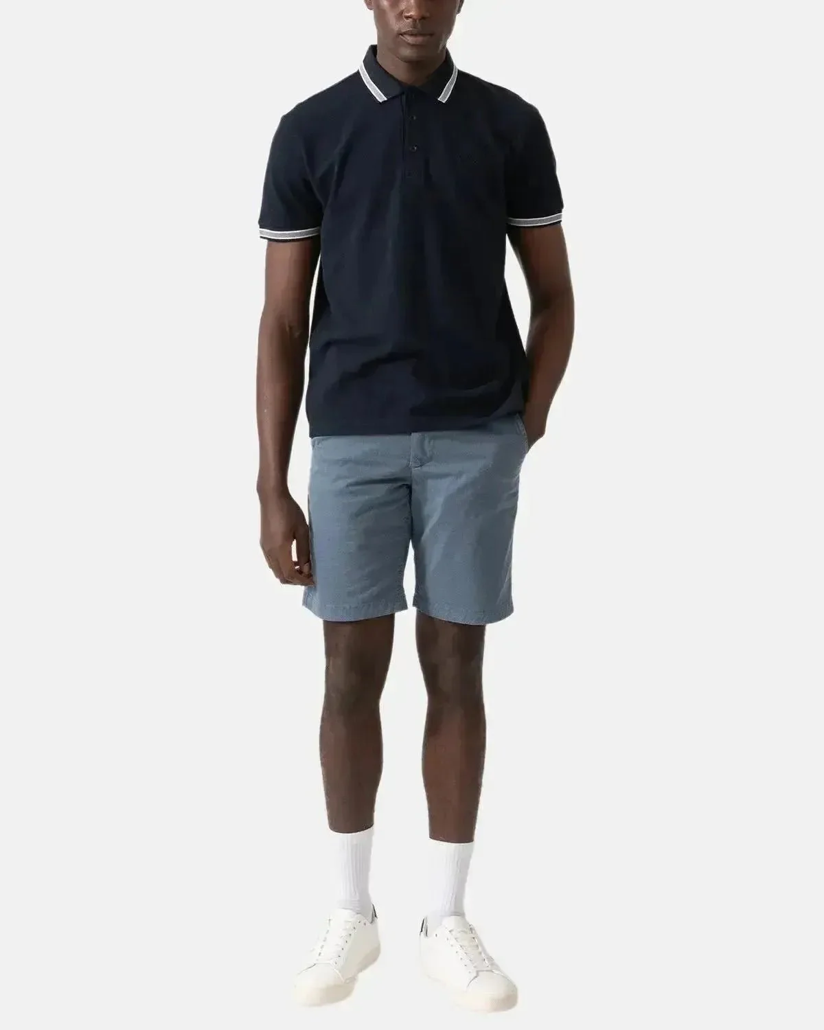 BOSS MENS PADDY POLO SHIRT NAVY - Image 4