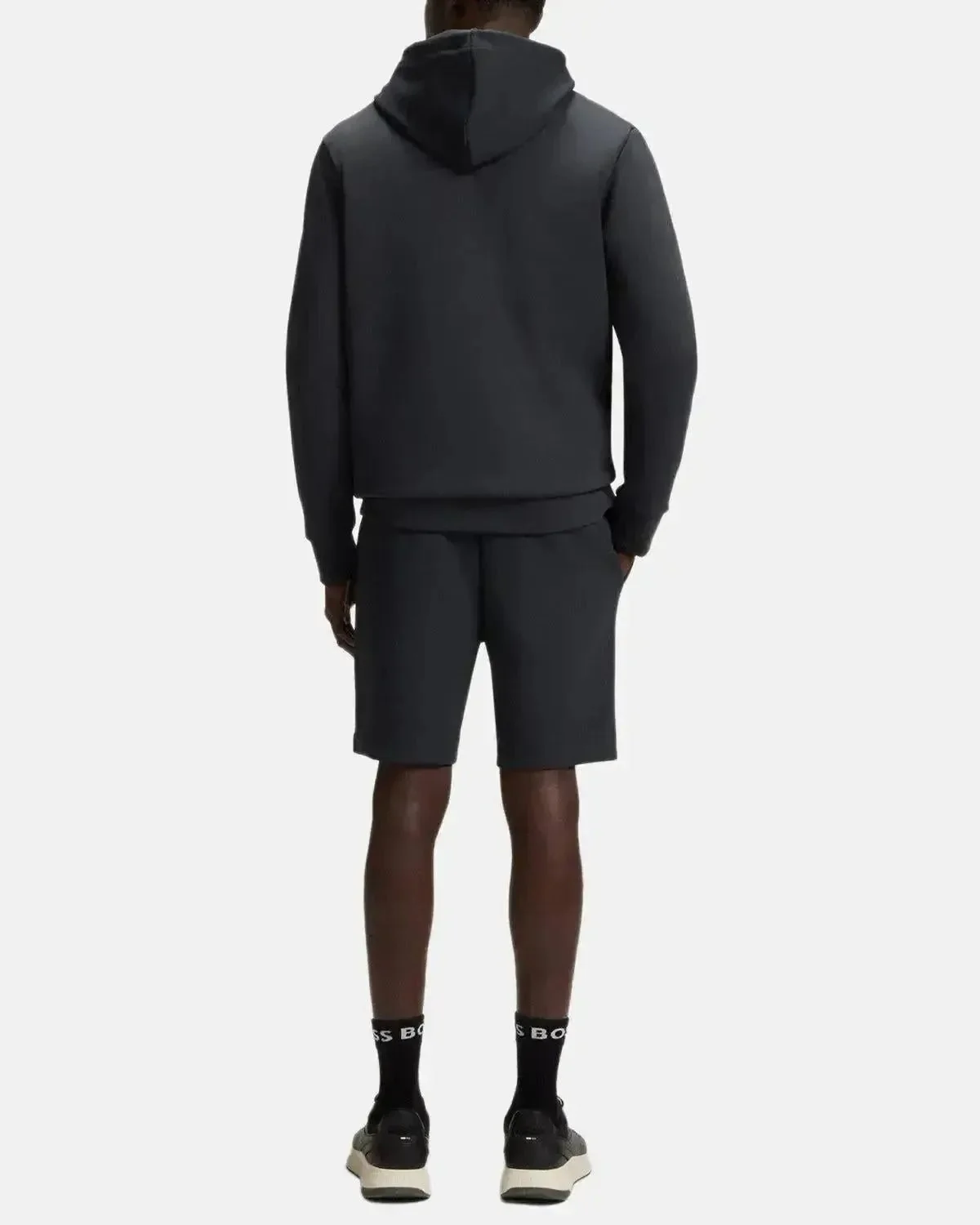 BOSS MENS SOODY ZONE EMBOSSED LOGO HOODIE DARK BLUE - Image 3