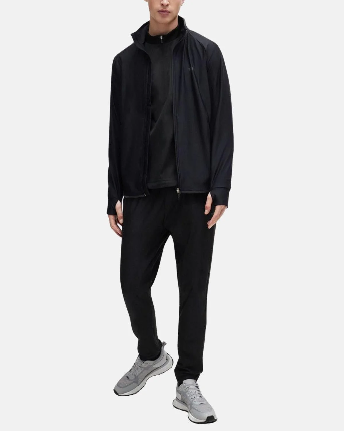 BOSS QUICK DRY TRACKSUIT BOTTOMS BLACK - Image 2