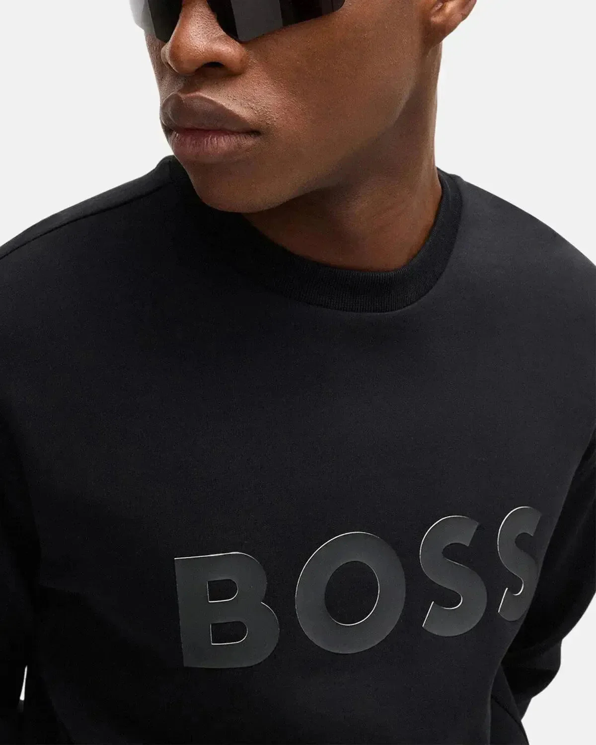 BOSS SALBO SANDWICH LOGO SWEATSHIRT BLACK - Image 5