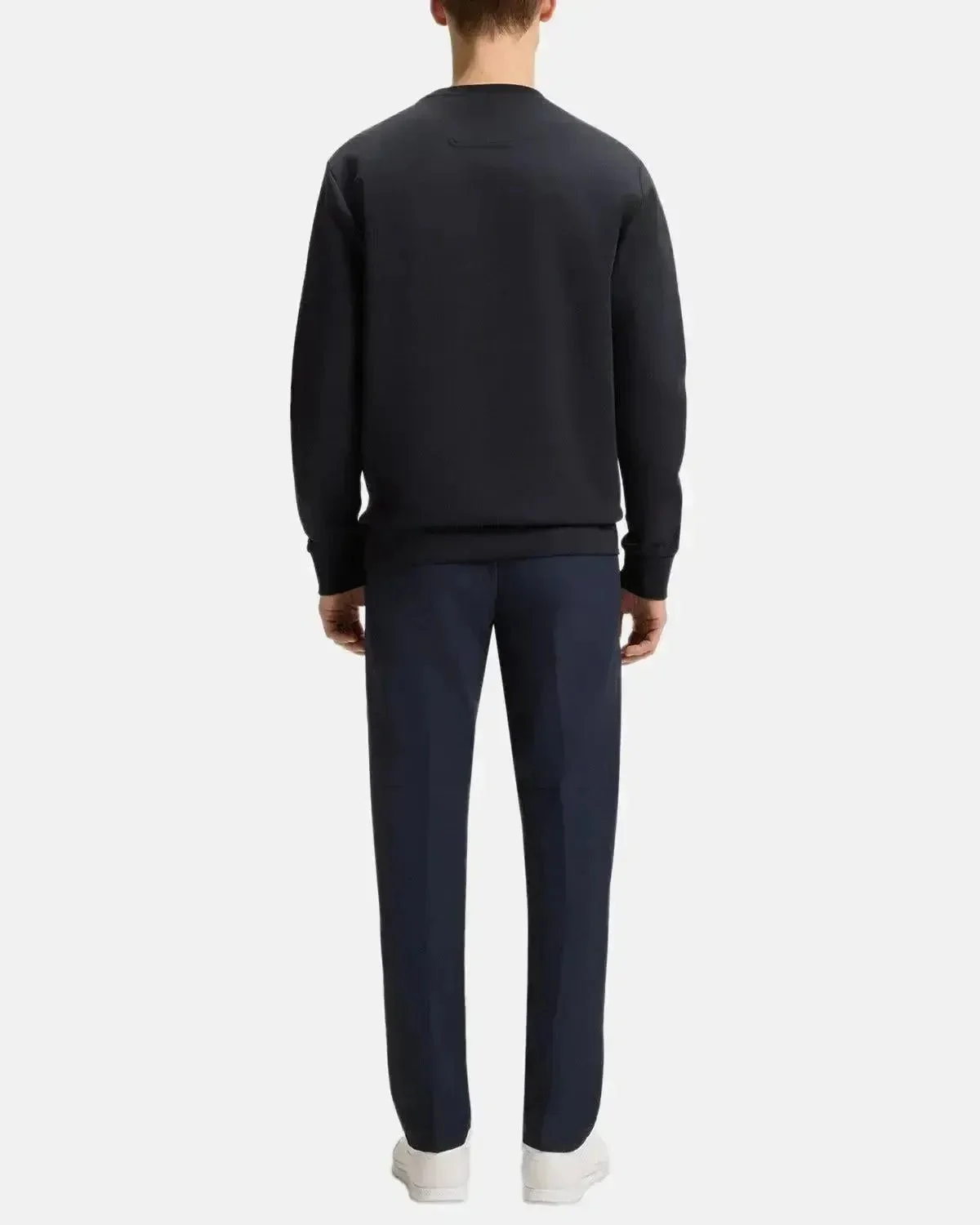 BOSS MENS SALBO SANDWICH LOGO SWEATSHIRT DARK BLUE - Image 3