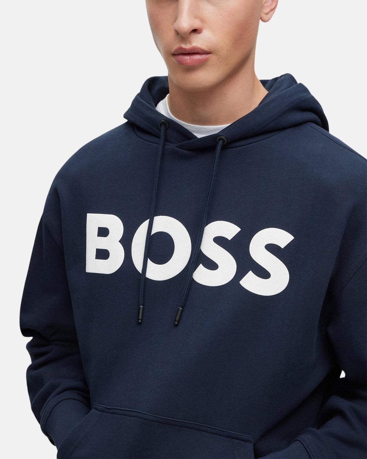 BOSS WEBASIC LOGO HOODIE DARK BLUE - Image 4