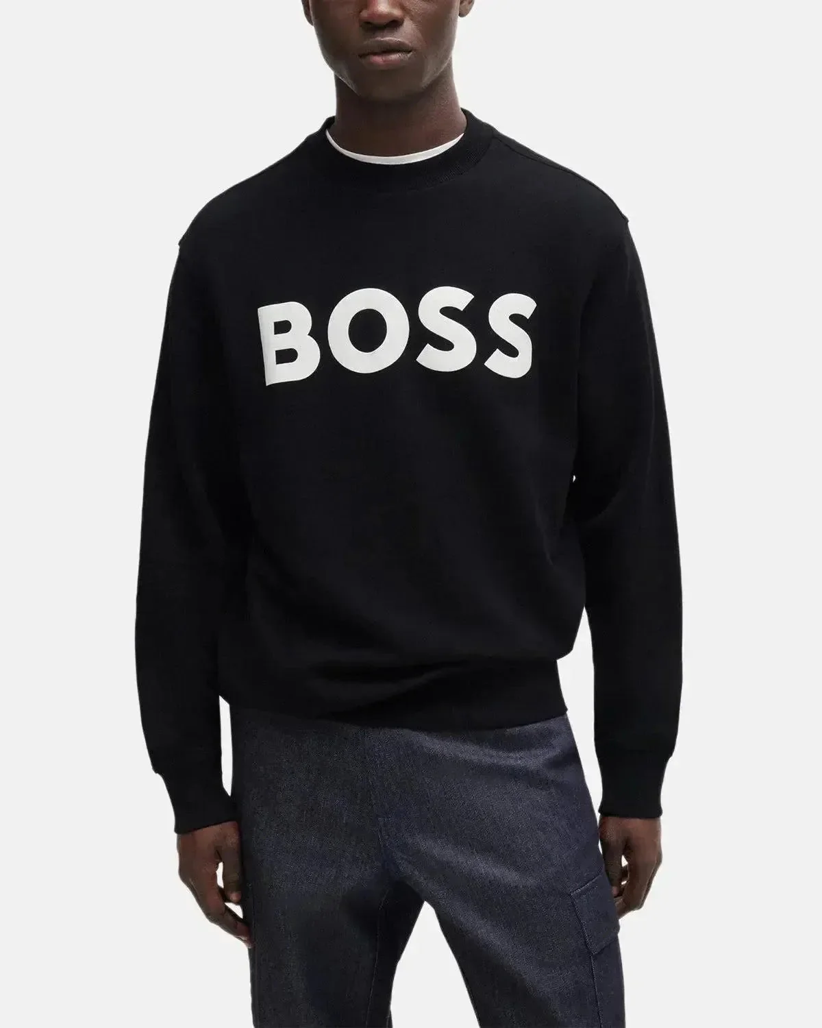 BOSS WEBASIC LOGO SWEATSHIRT BLACK - Image 2