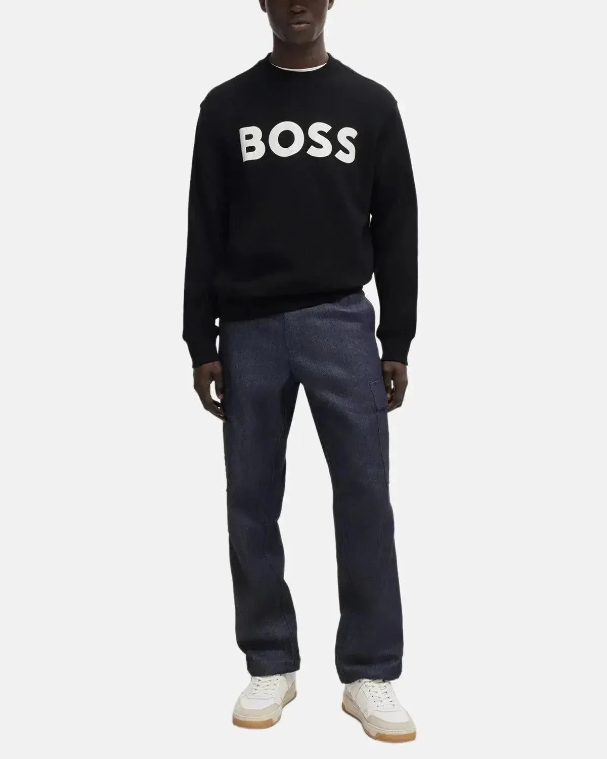 BOSS WEBASIC LOGO SWEATSHIRT BLACK - Image 4