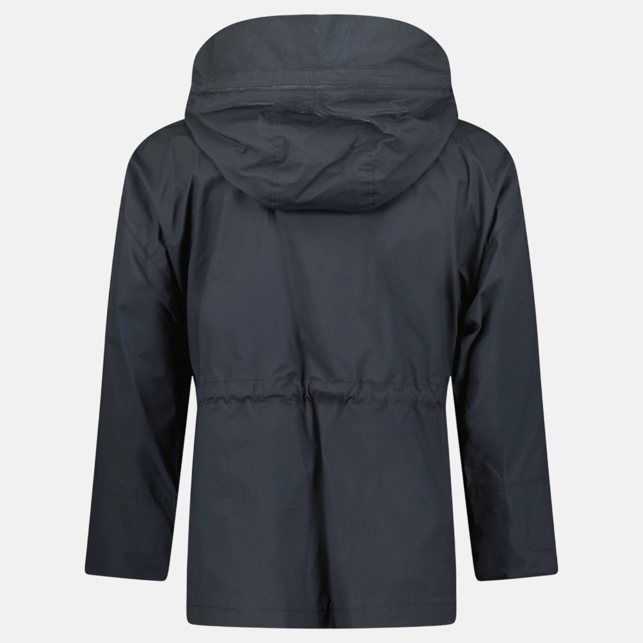 Burberry Womens 'Birley' Check Hooded Rain Jacket Black - Image 2