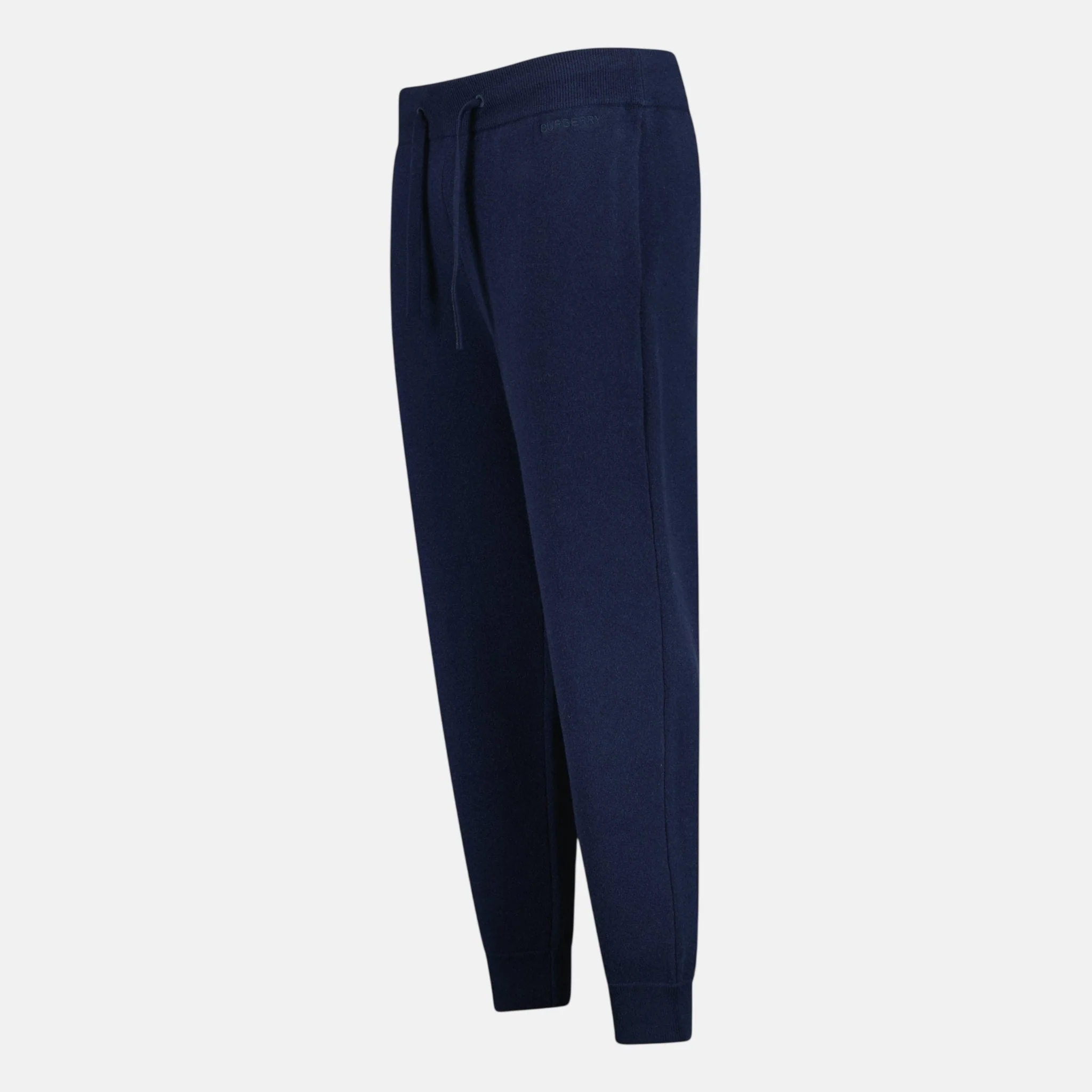 Burberry 'Hunton' Knitted Cuffed Cashmere Sweatpants Navy - Image 2