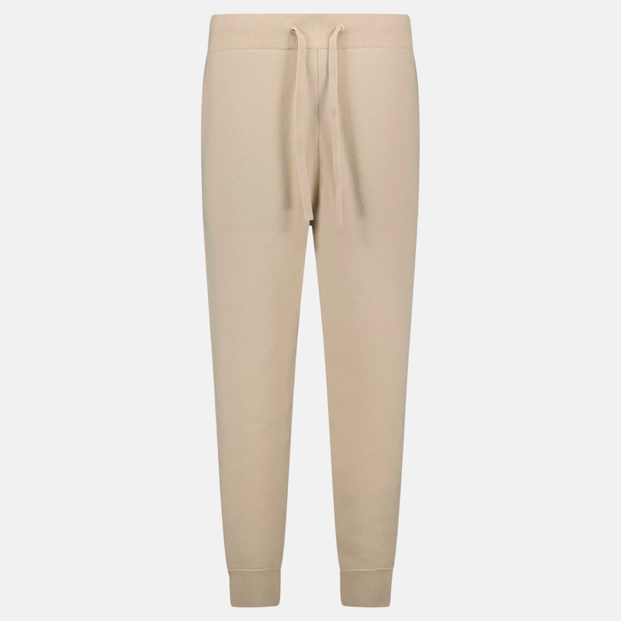 Burberry 'Hunton' Knitted Cuffed Cashmere Sweatpants Soft Fawn Beige