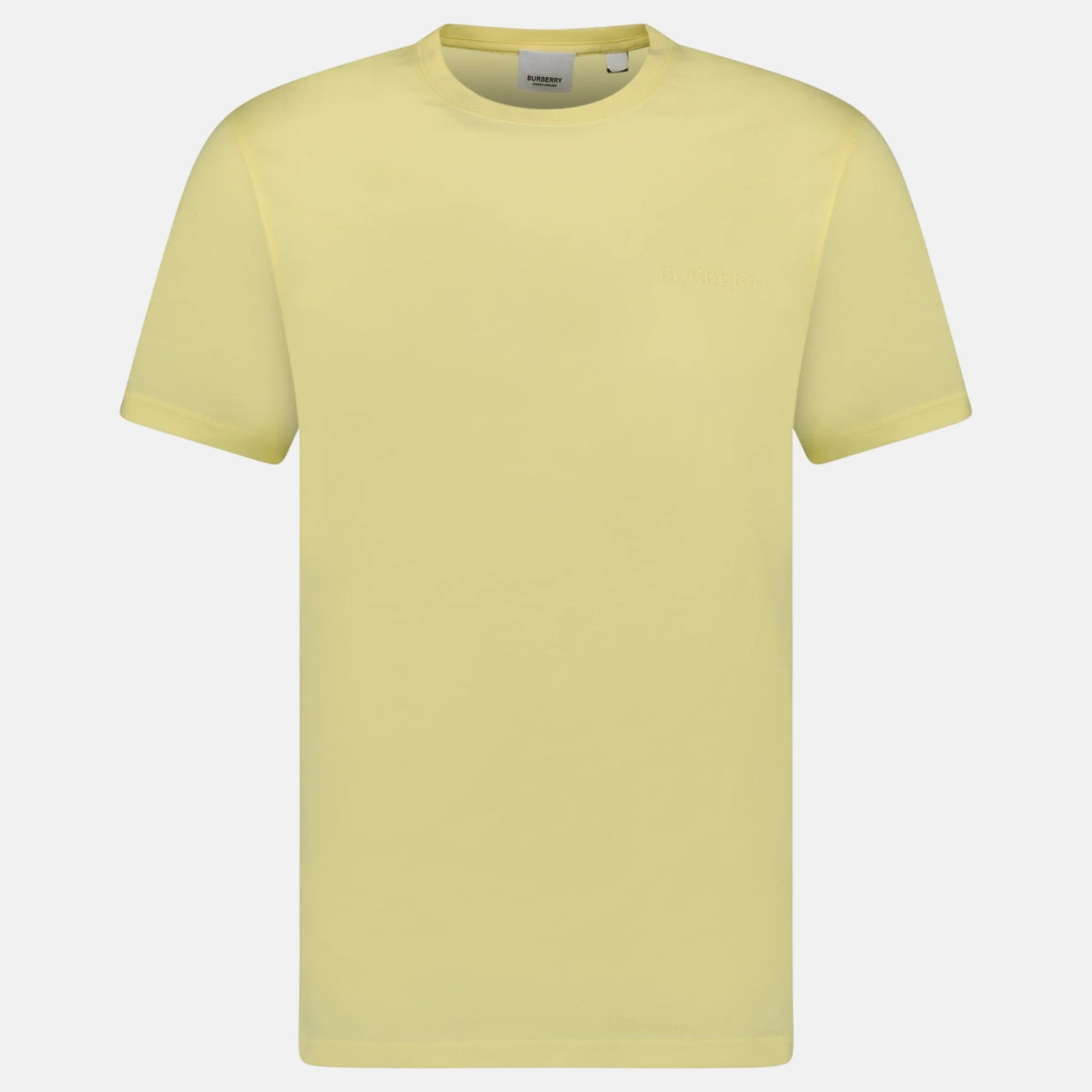 Burberry 'Jenson' Crew Neck Logo T-Shirt Yellow