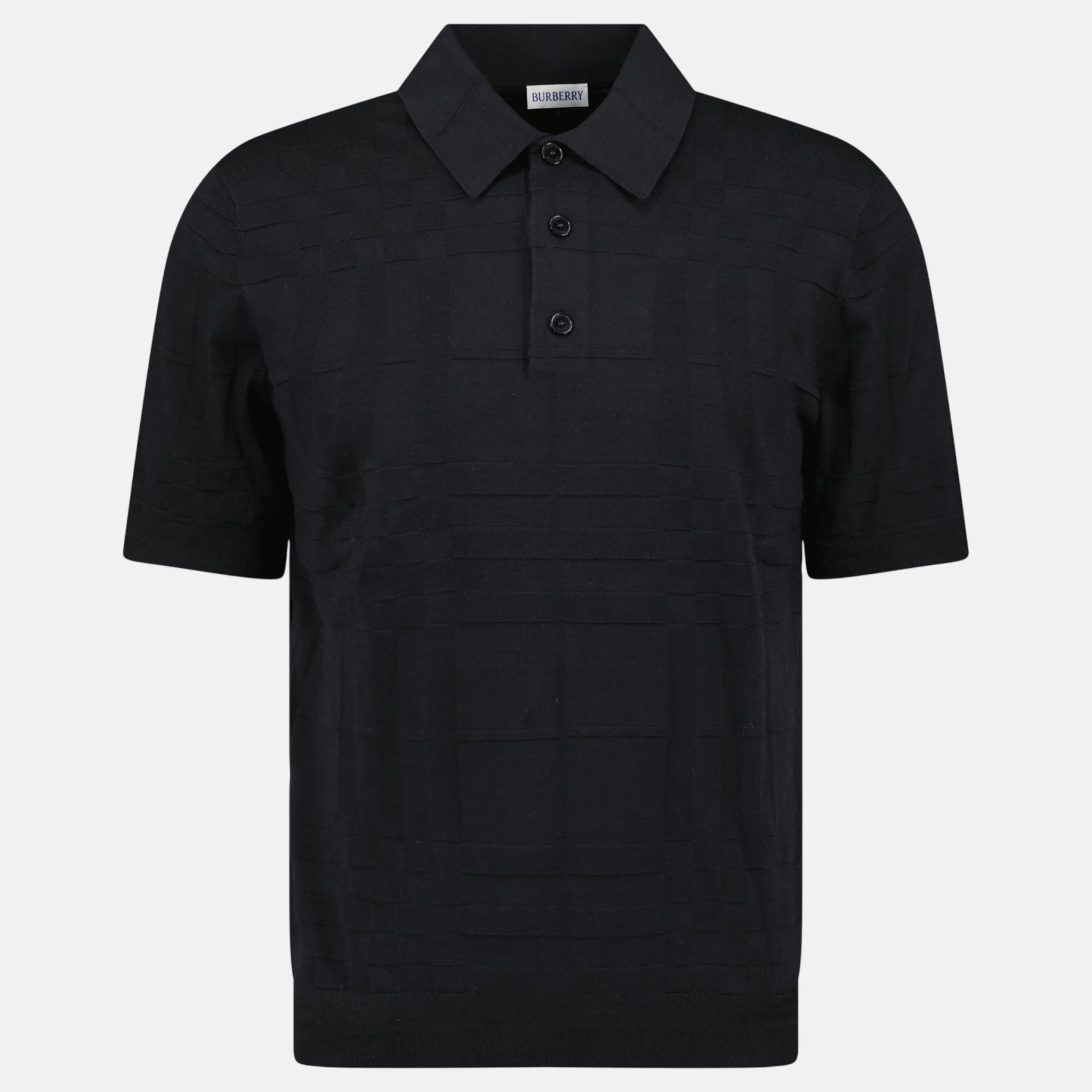Burberry 'Kieran' Knit Polo Shirt Black