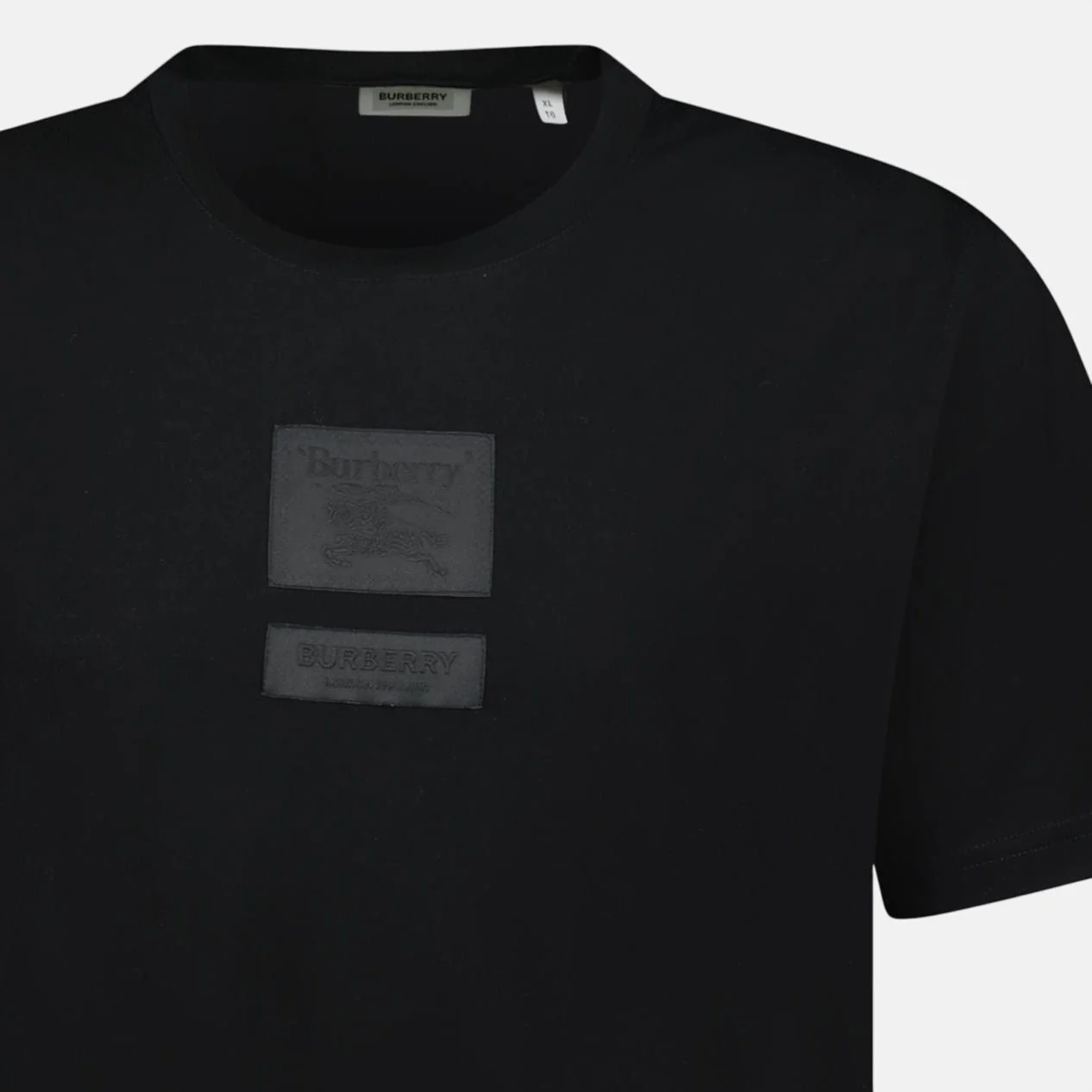 Burberry Womens 'Margot' Embroidery London England Logo T-Shirt Black - Image 2
