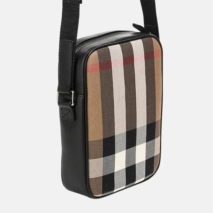 Burberry 'Paddy' Check Messenger Side Bag Black - Image 7