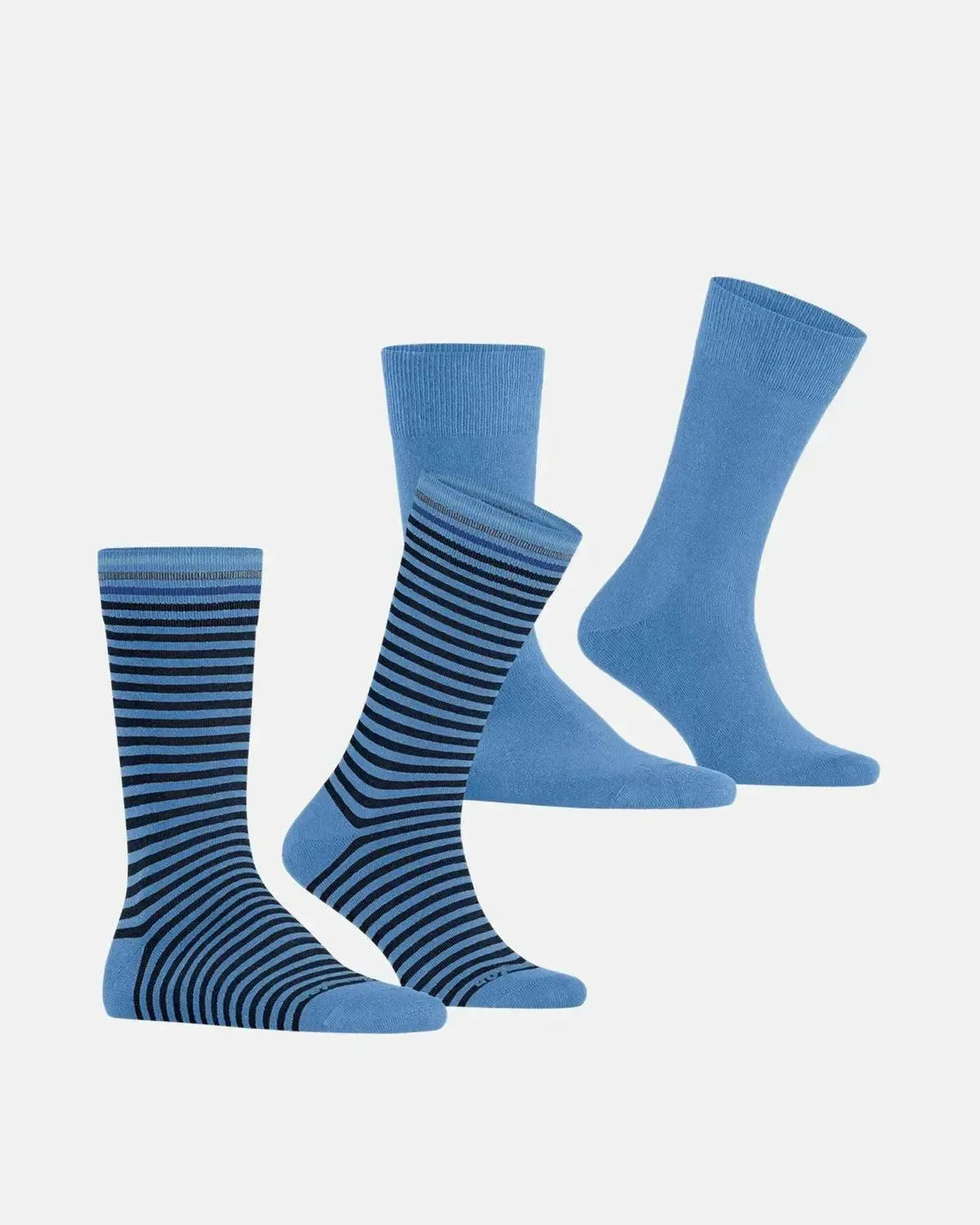 BURLINGTON MENS EVERYDAY STRIPE 2-PACK SOCKS MARINA - Image 3