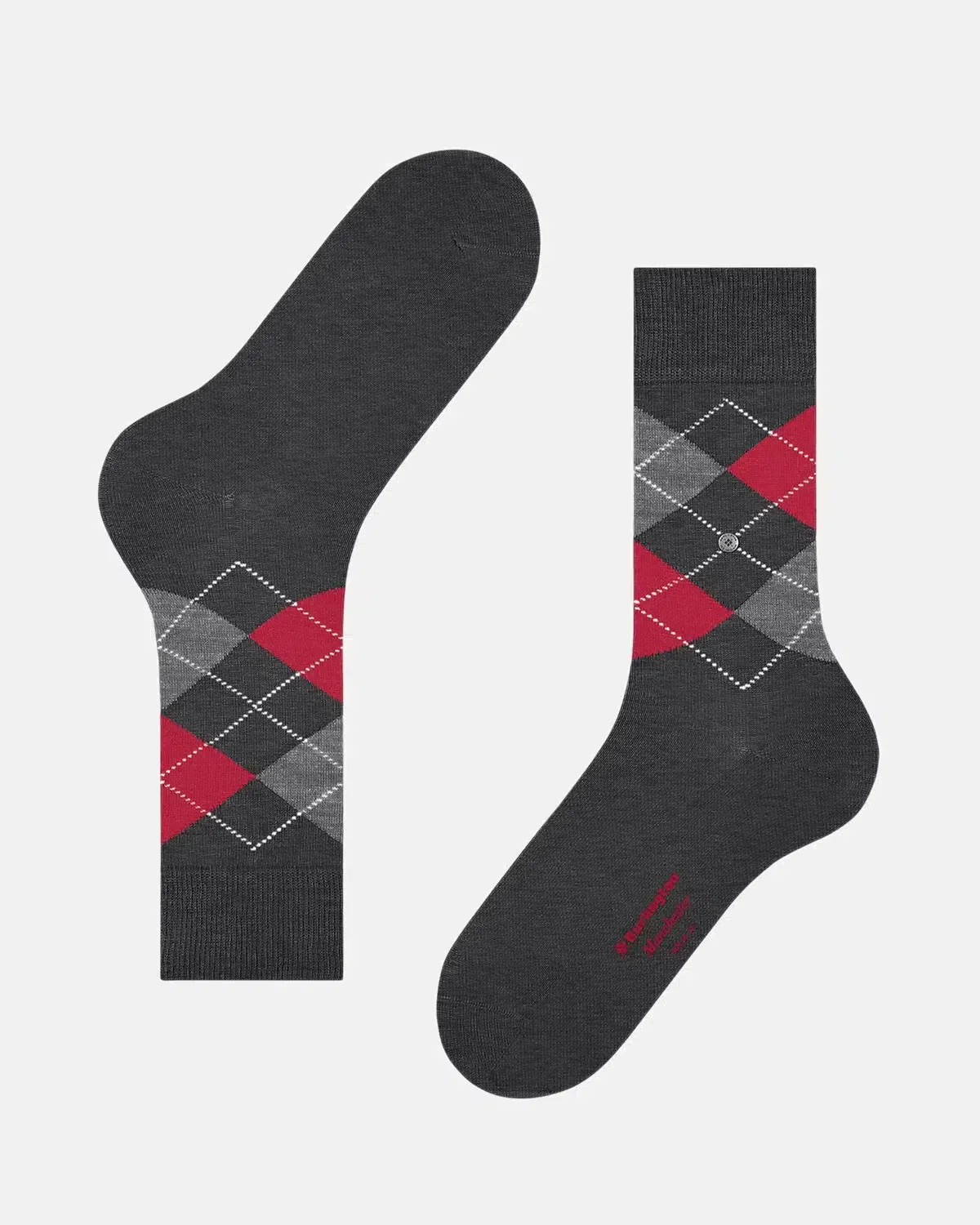 BURLINGTON MENS MANCHESTER SOCKS ANTHRACITE MELANGE - Image 5