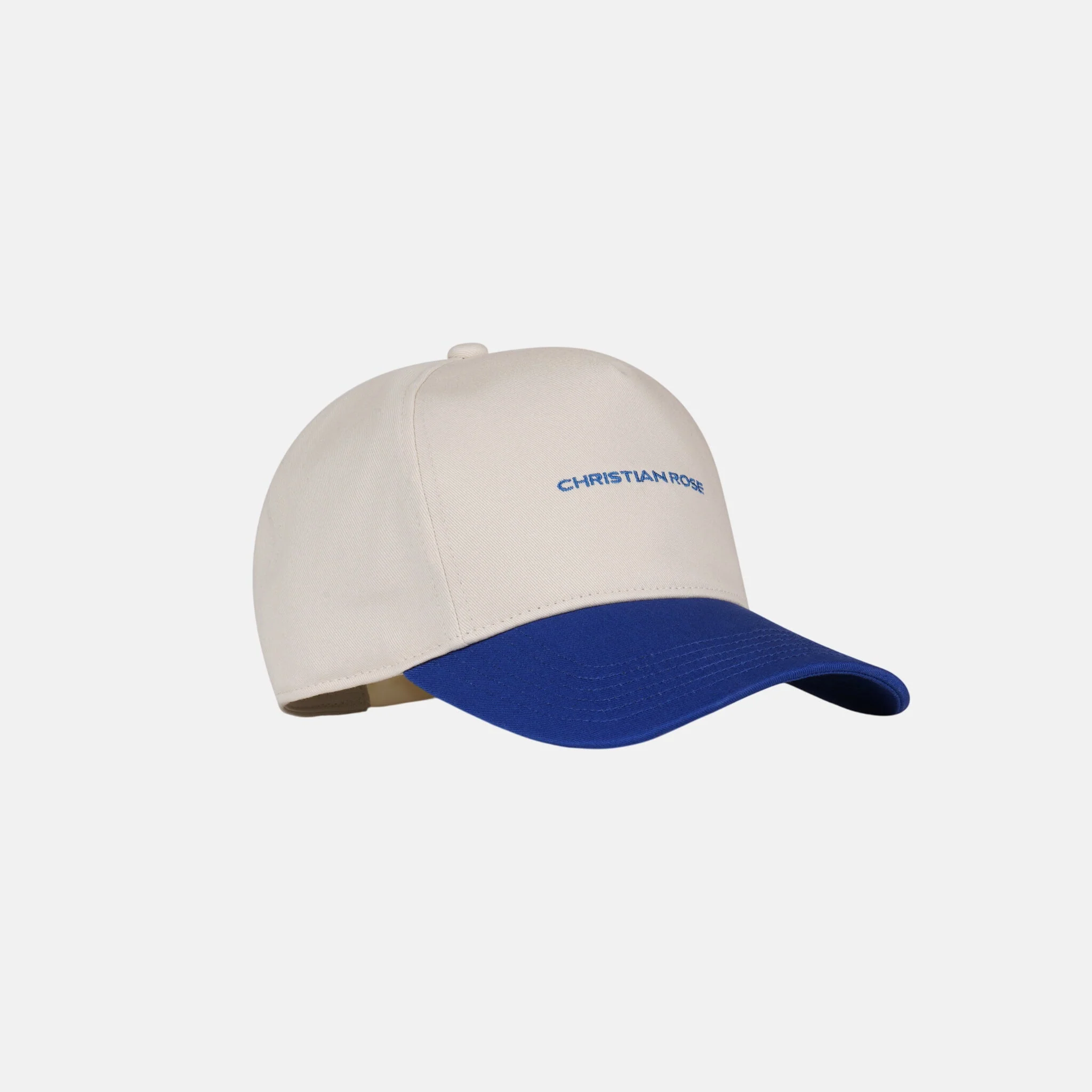 Christian Rose Contrast Unstructured Trucker Cap White Blue - Image 2
