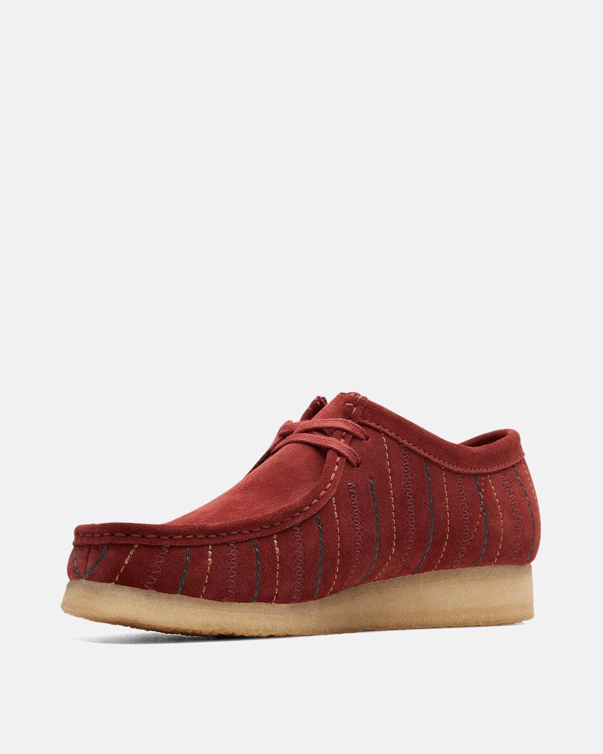 CLARKS ORIGINALS WALLABEE SHOES BURGUNDY COMBI - Image 4