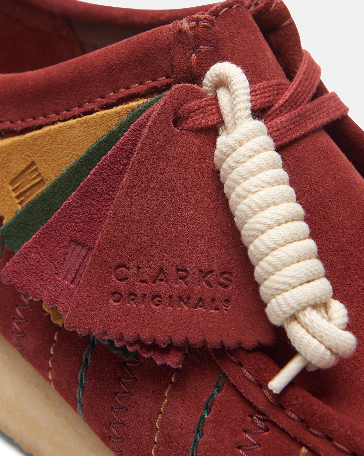 CLARKS ORIGINALS WALLABEE SHOES BURGUNDY COMBI - Image 8