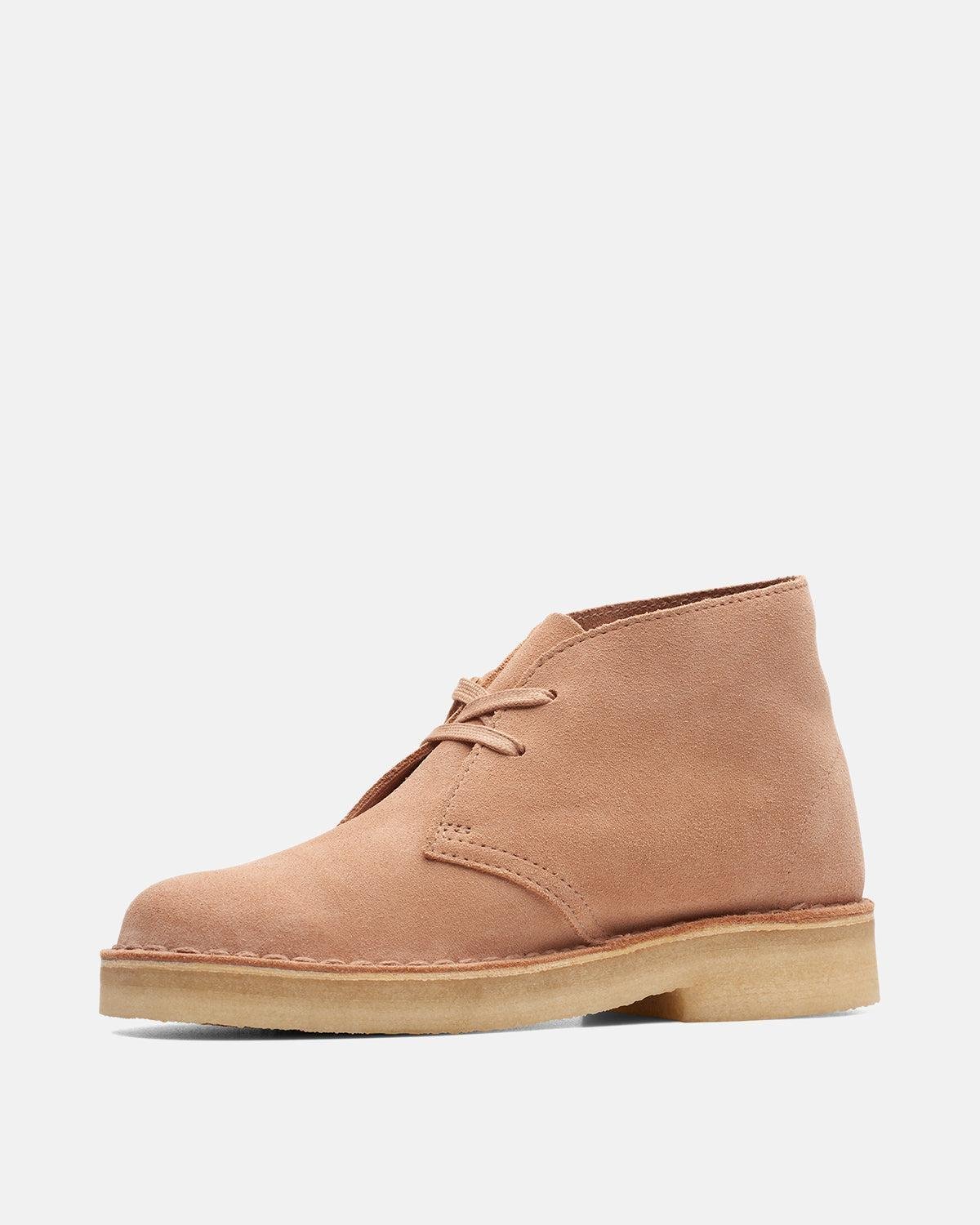 CLARKS ORIGINALS WOMENS DESERT BOOTS WARM BEIGE SUEDE - Image 3