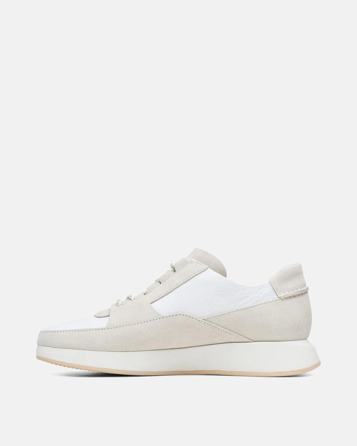 CLARKS ORIGINALS WOMENS KIOWA PACE TRAINERS WHITE COMBI - Image 5