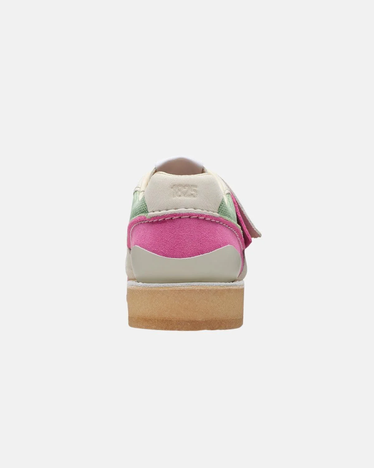 CLARKS ORIGINALS WOMENS TOR RUN TRAINERS PINK GREEN COMBI - Image 7
