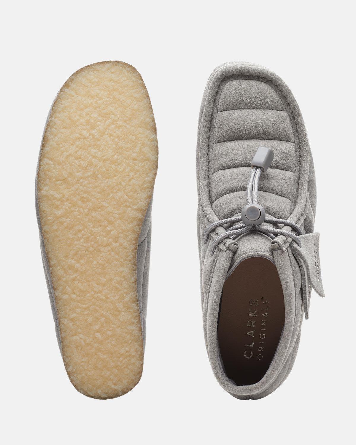CLARKS ORIGINALS WOMENS WALLABEE BOOTS QUILTED GREY SUEDE - Image 7