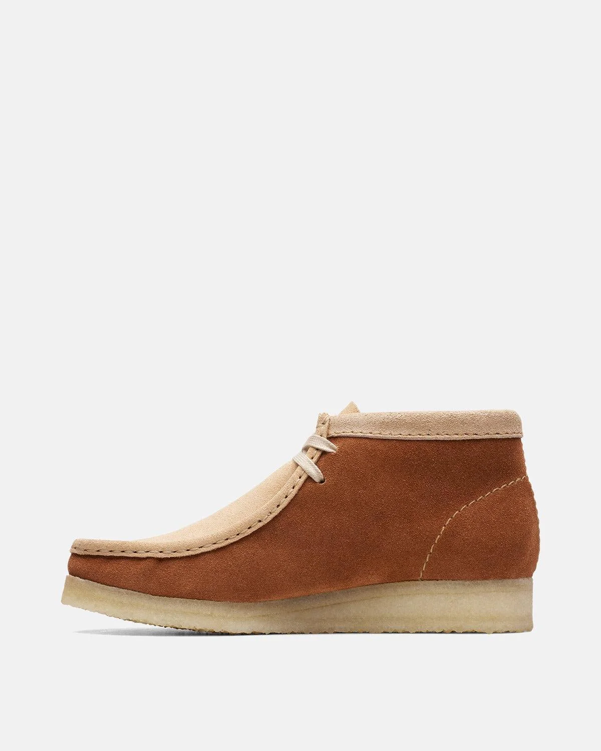 CLARKS ORIGINALS WOMENS WALLABEE BOOTS TAN COMBI - Image 5