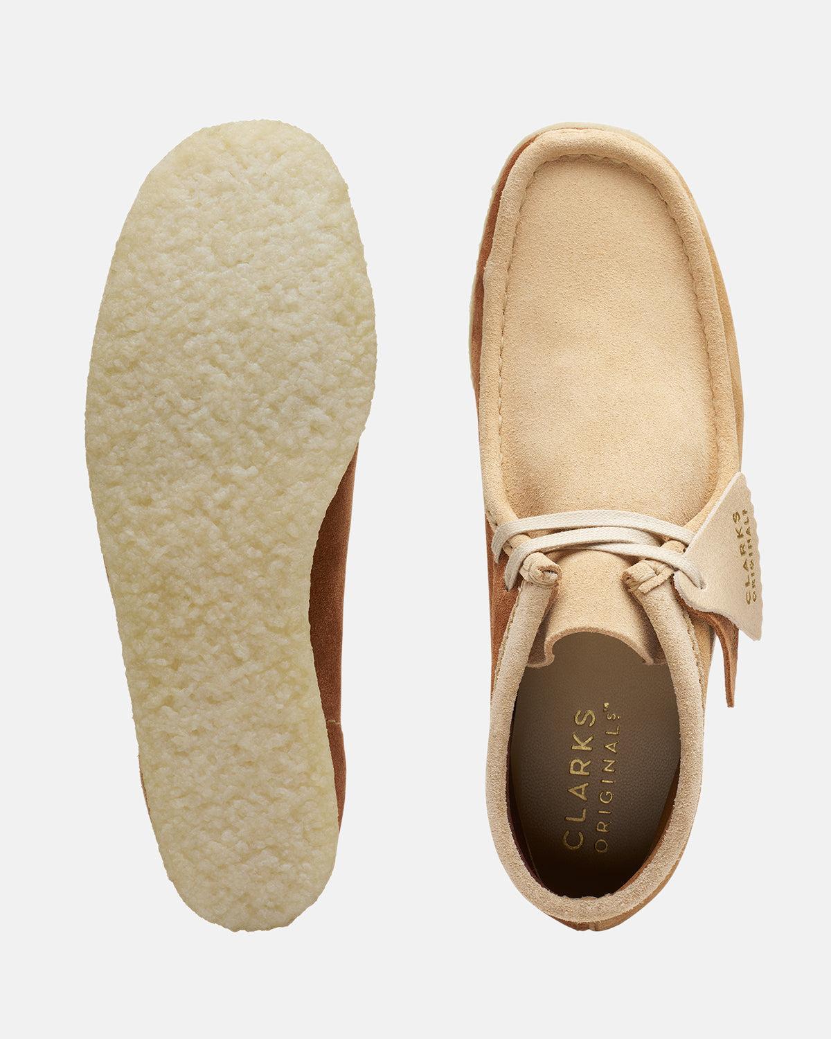 CLARKS ORIGINALS WOMENS WALLABEE BOOTS TAN COMBI - Image 7